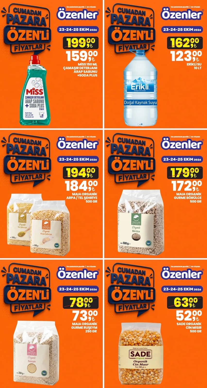 Özenler Market - İndirim Broşürü 23 - 25 Ekim 2026 - Sayfa 1