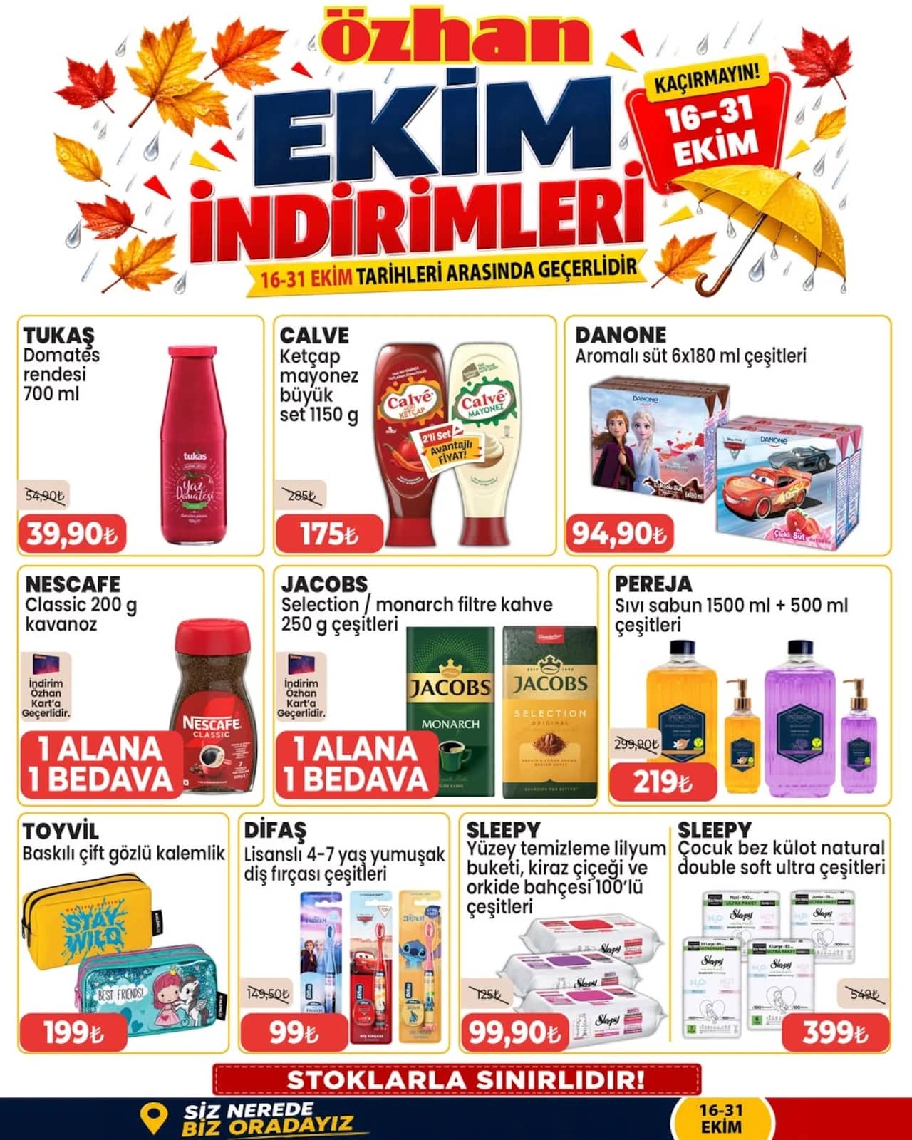 Özhan Marketler Zinciri - İndirimli Ürünler 16 - 31 Ekim 2026 - Sayfa 1