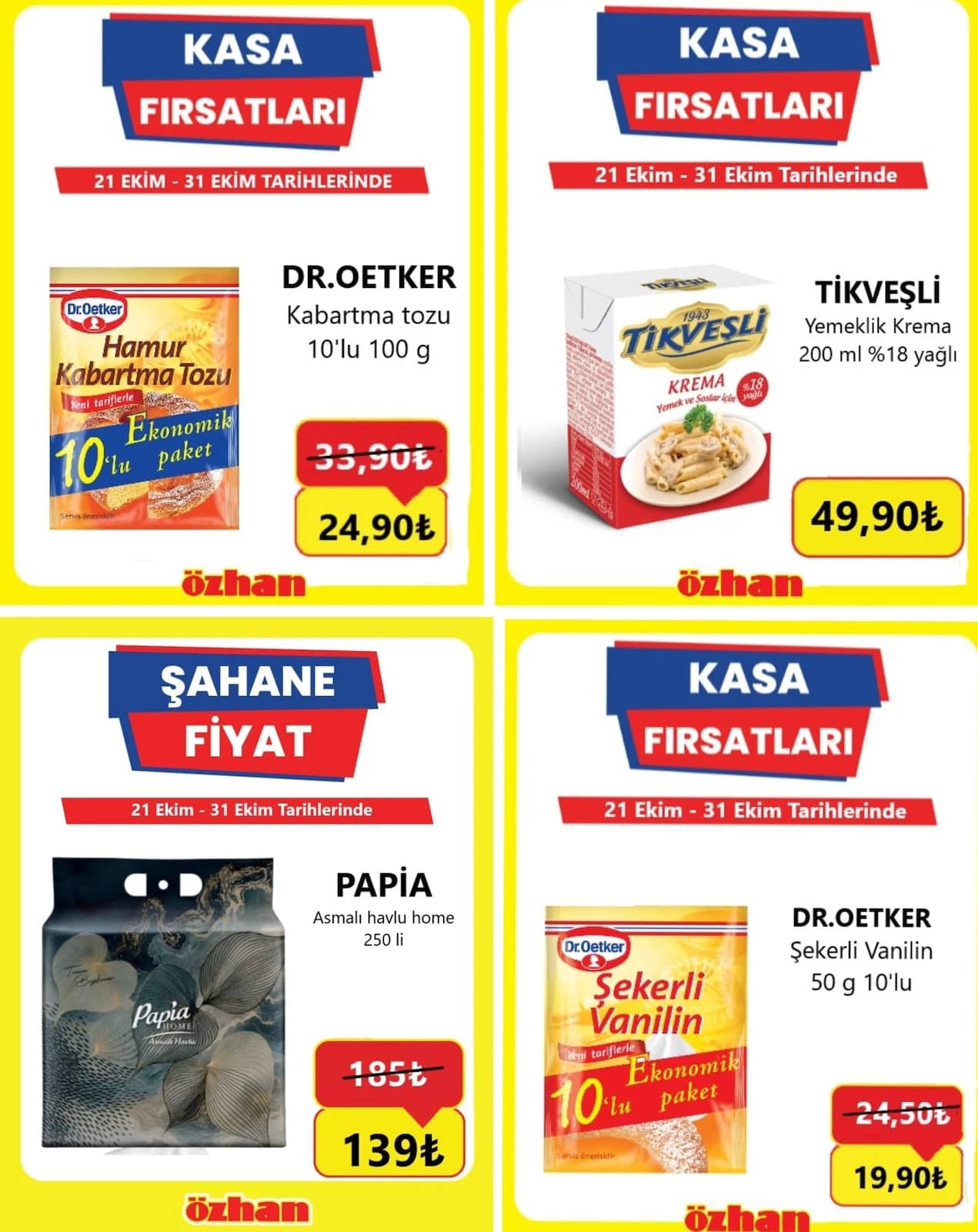 Özhan Marketler Zinciri - İndirim Broşürü 21 - 31 Ekim 2026 - Sayfa 1