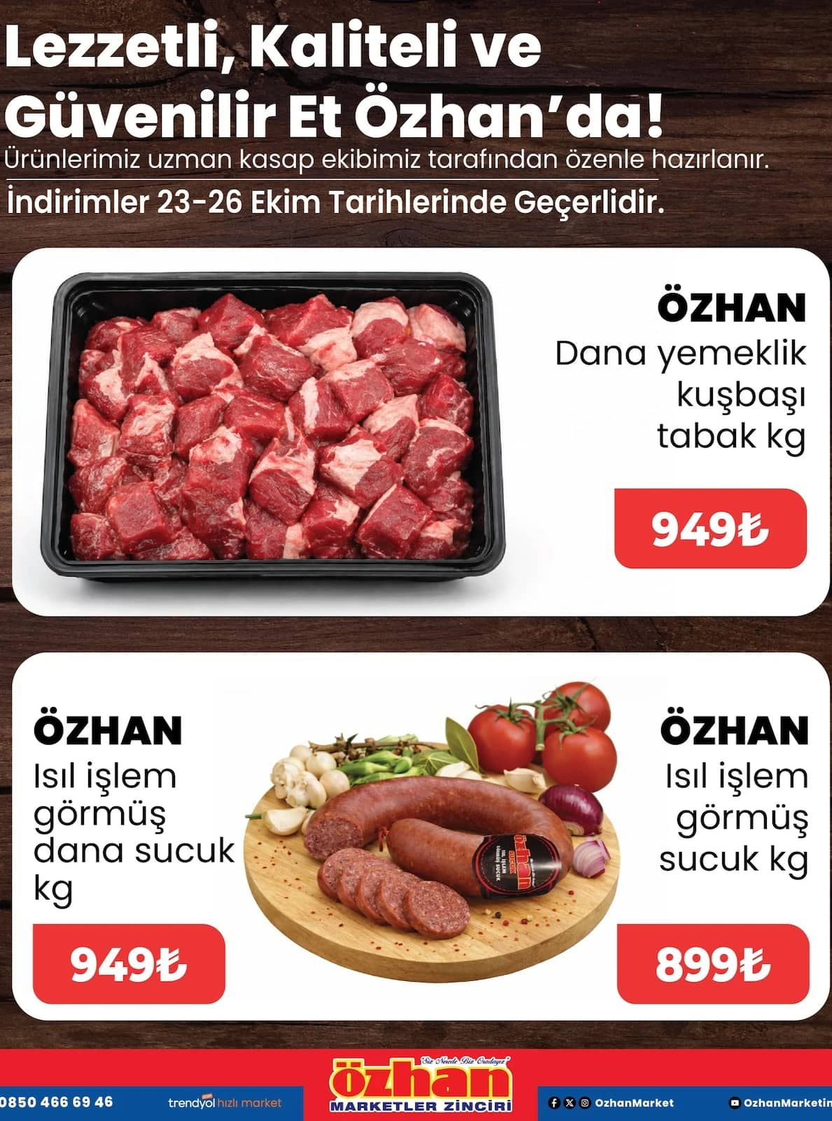 Özhan Marketler Zinciri - İndirim Broşürü 23 - 25 Ekim 2026 - Sayfa 1