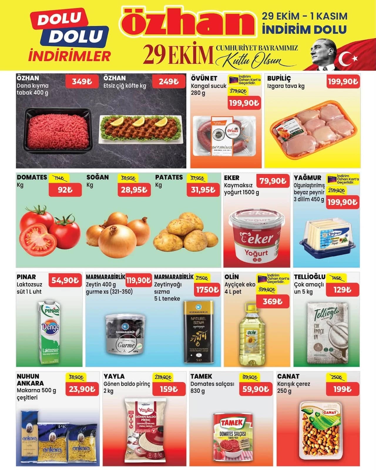 Özhan Marketler Zinciri - İndirim Broşürü 29 Ekim - 01 Kasım 2026 - Sayfa 1
