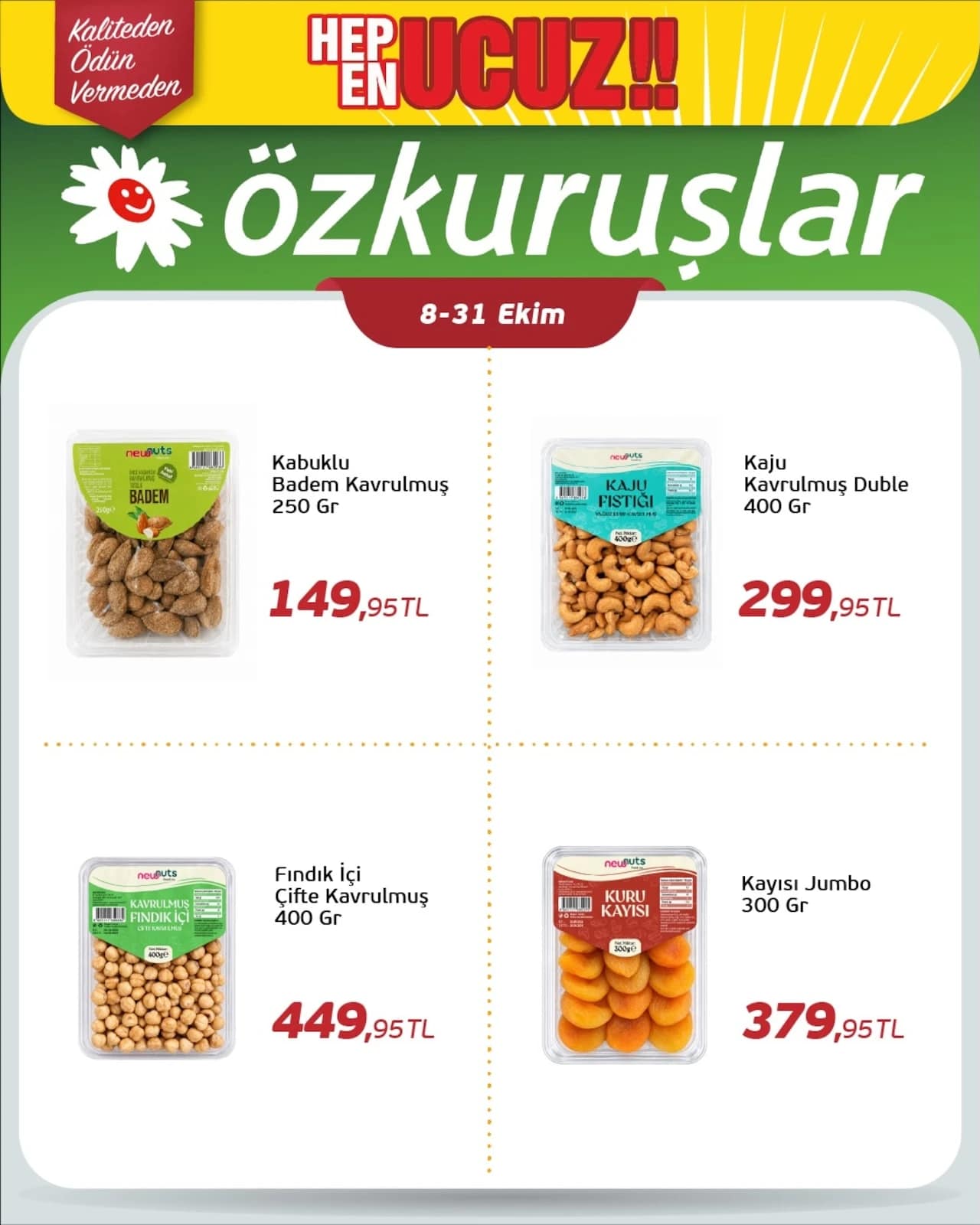 Özkuruşlar - İndirim Broşürü 08 - 31 Ekim 2026 - Sayfa 1