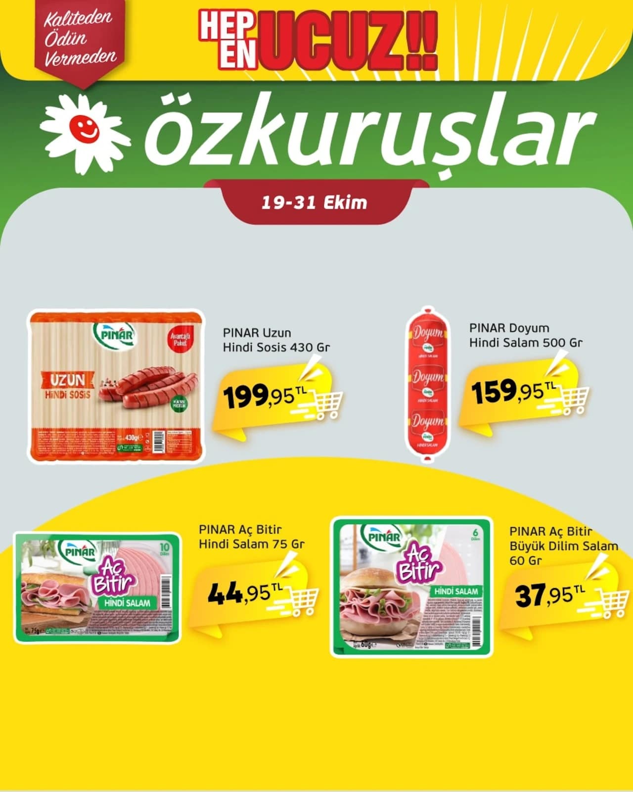 Özkuruşlar - İndirim Broşürü 19 - 31 Ekim 2026 - Sayfa 1