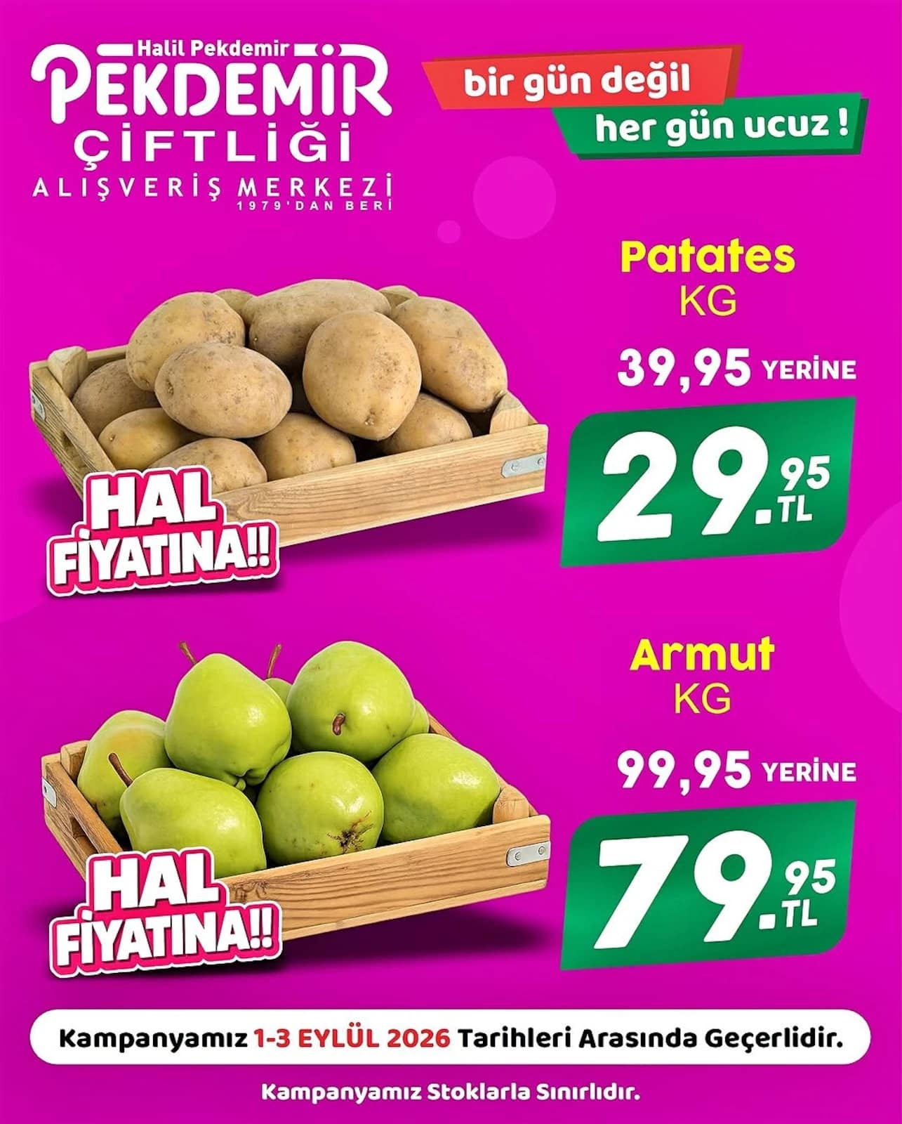 Pekdemir Market - Manav İndirimleri 01 - 03 Eylül 2026 - Sayfa 1