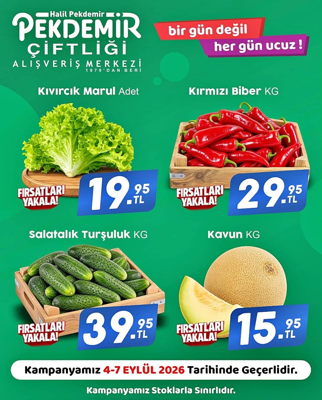 Pekdemir Market - Manav İndirimleri 04 - 07 Eylül 2026 - Sayfa 1