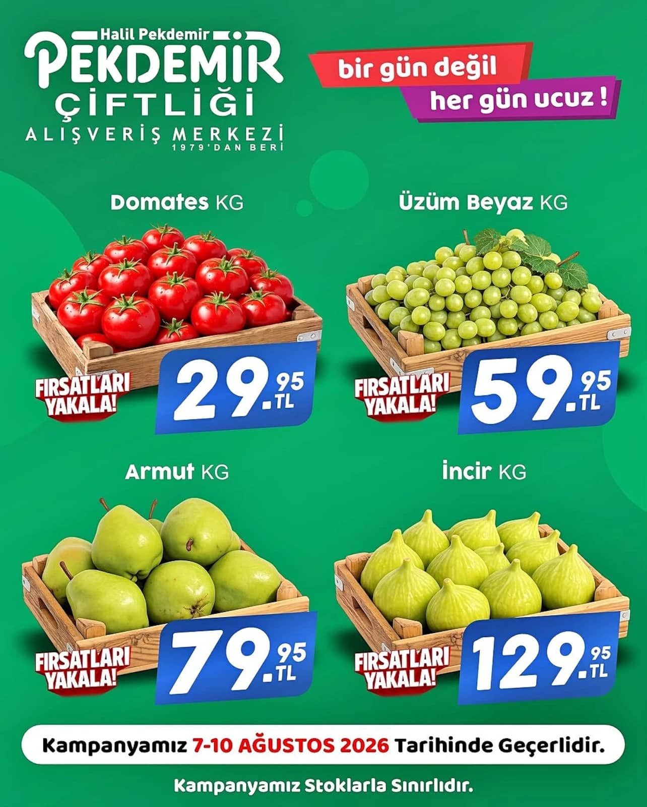 Pekdemir Market - Manav İndirimleri 07 - 10 Ağustos 2026 - Sayfa 1