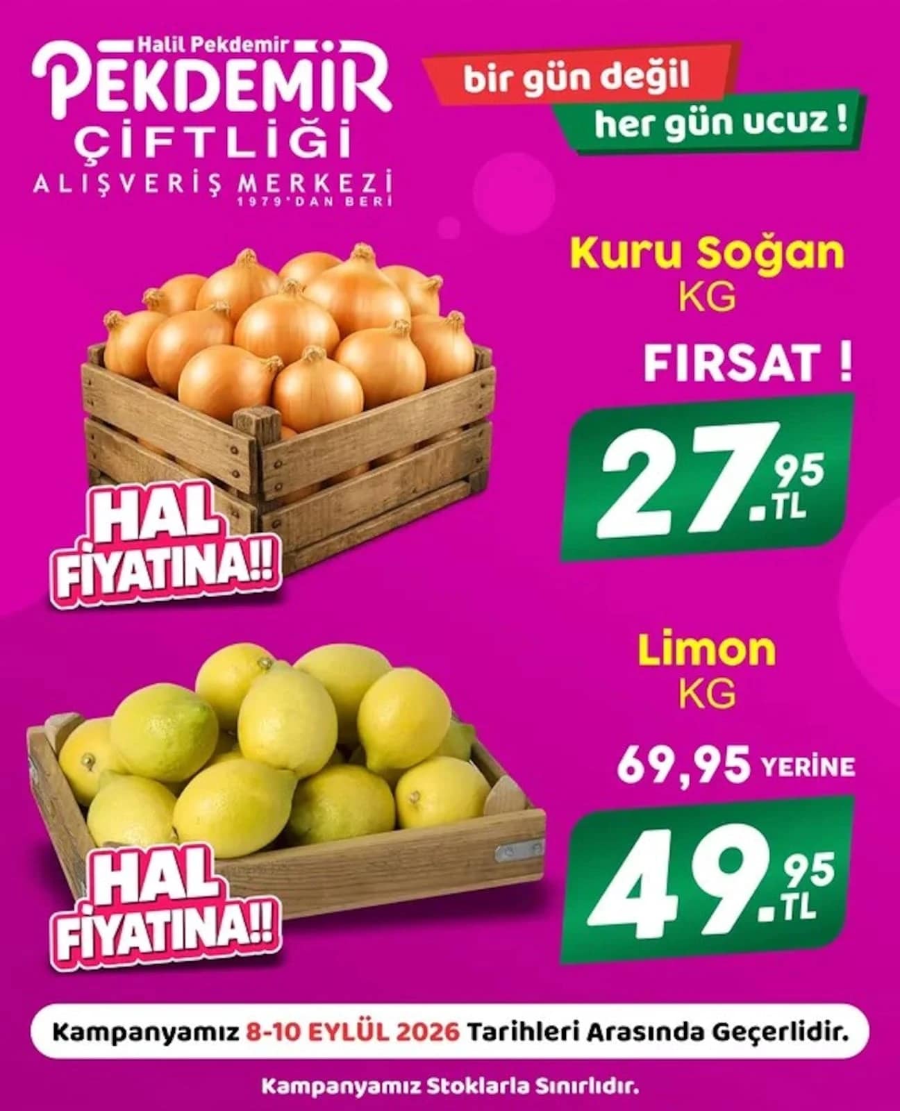 Pekdemir Market - Manav İndirimleri 08 - 10 Eylül 2026 - Sayfa 1