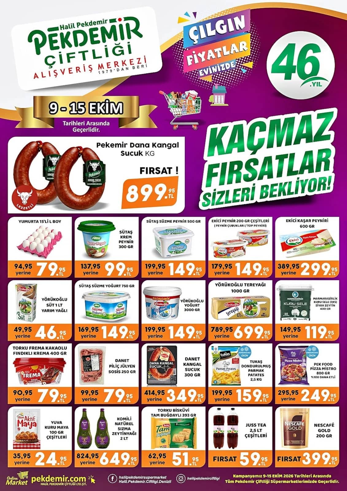 Pekdemir Market - İndirim Broşürü 09 - 15 Ekim 2026