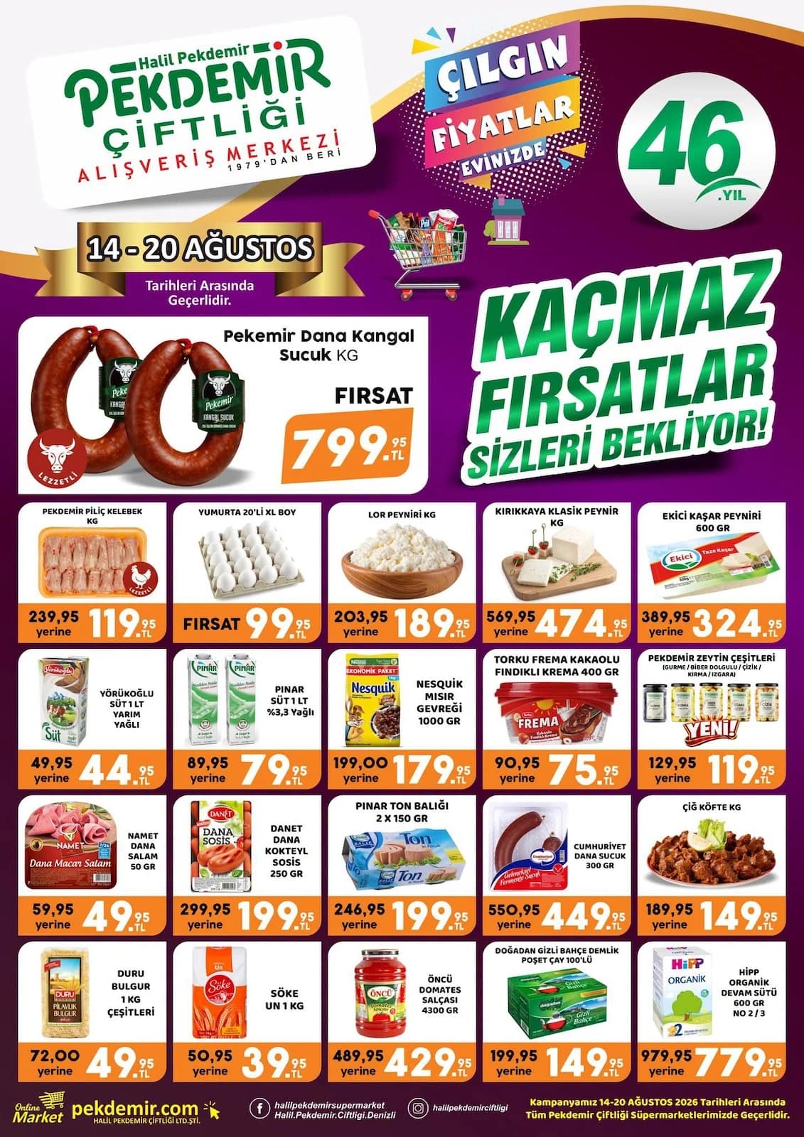 Pekdemir Market - İndirim Broşürü 14 - 20 Ağustos 2026 - Sayfa 1