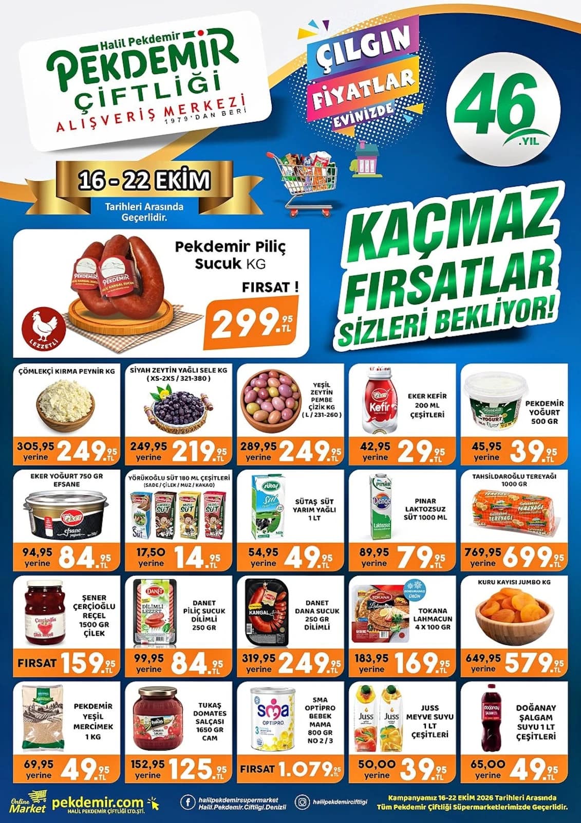 Pekdemir Market - İndirim Broşürü 16 - 22 Ekim 2026 - Sayfa 1