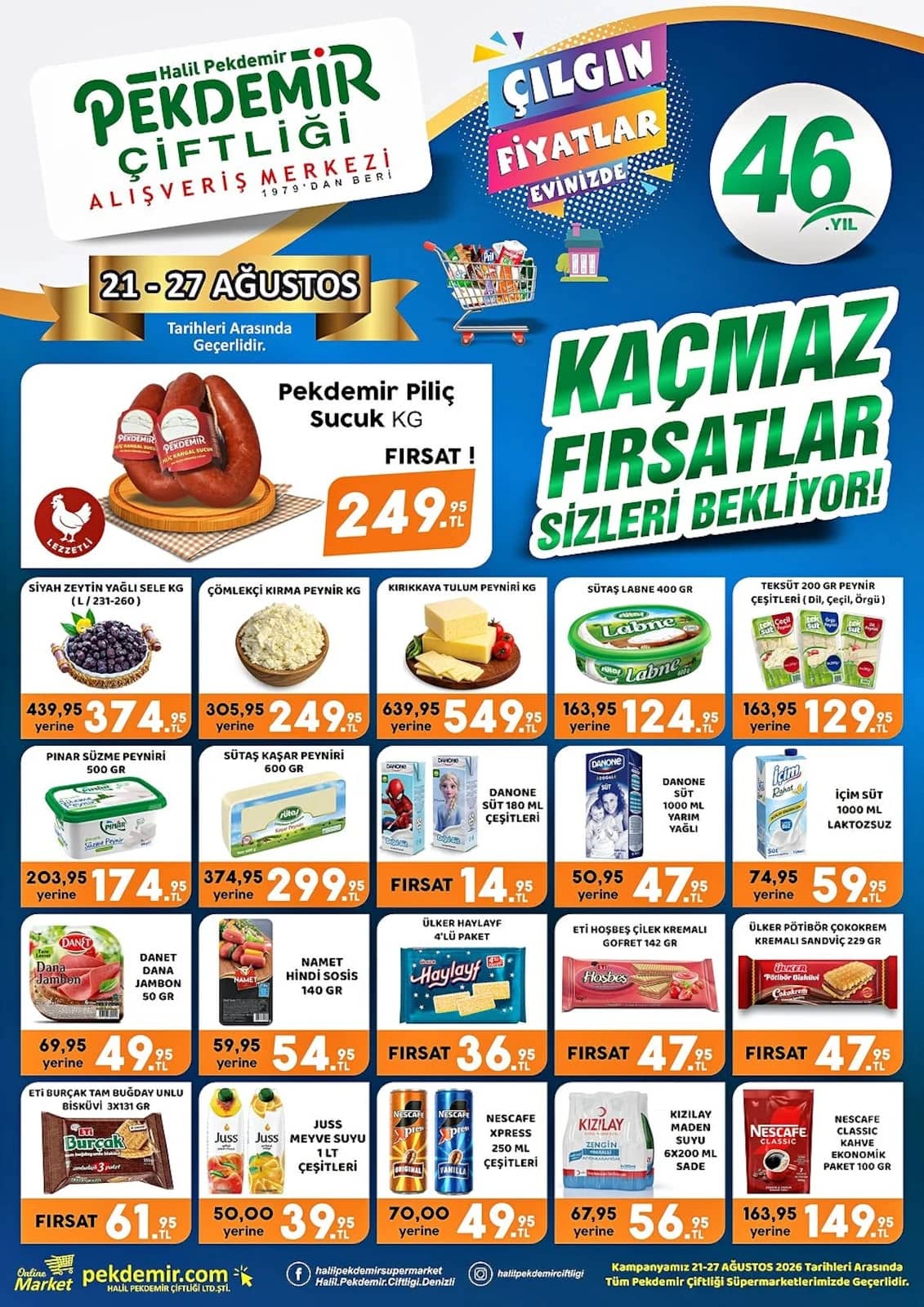 Pekdemir Market - İndirim Broşürü 21 - 27 Ağustos 2026 - Sayfa 1