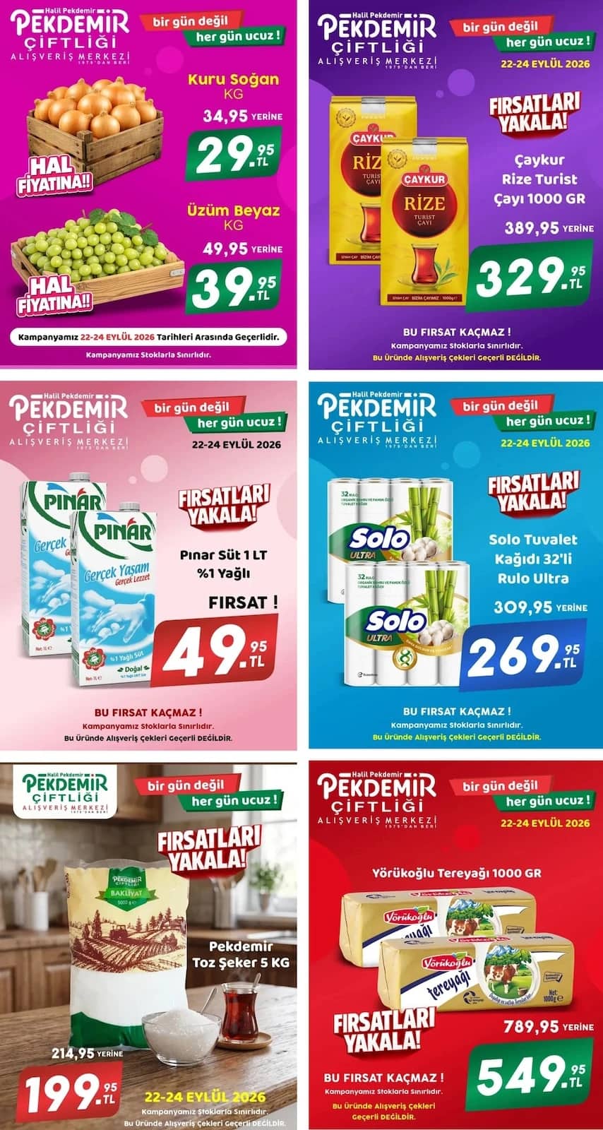 Pekdemir Market - İndirim Broşürü 22 - 24 Eylül 2026 - Sayfa 1