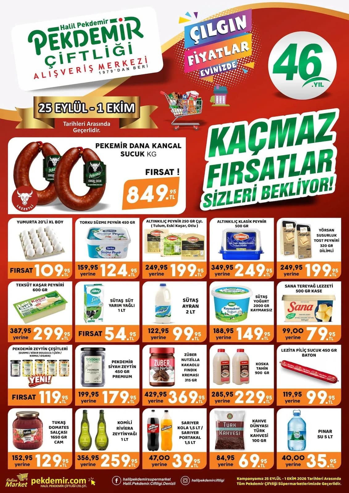 Pekdemir Market - İndirim Broşürü 25 Eylül - 01 Ekim 2026 - Sayfa 1