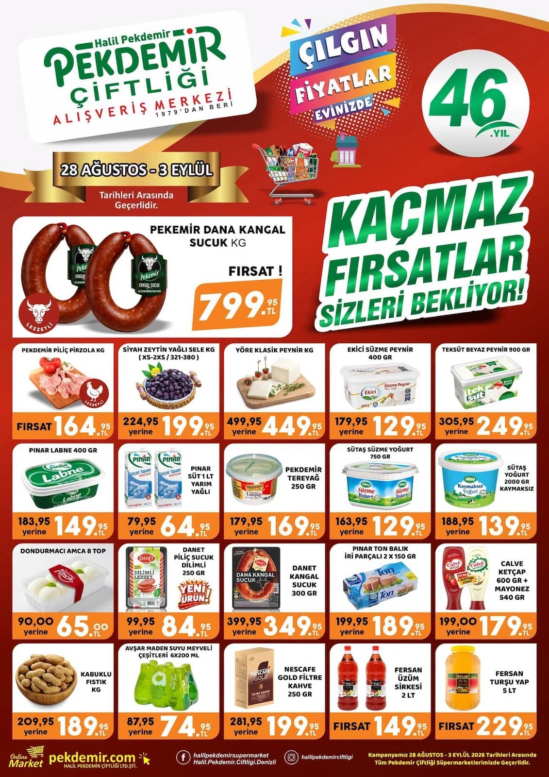 Pekdemir Market - İndirim Broşürü 28 Ağustos - 03 Eylül 2026