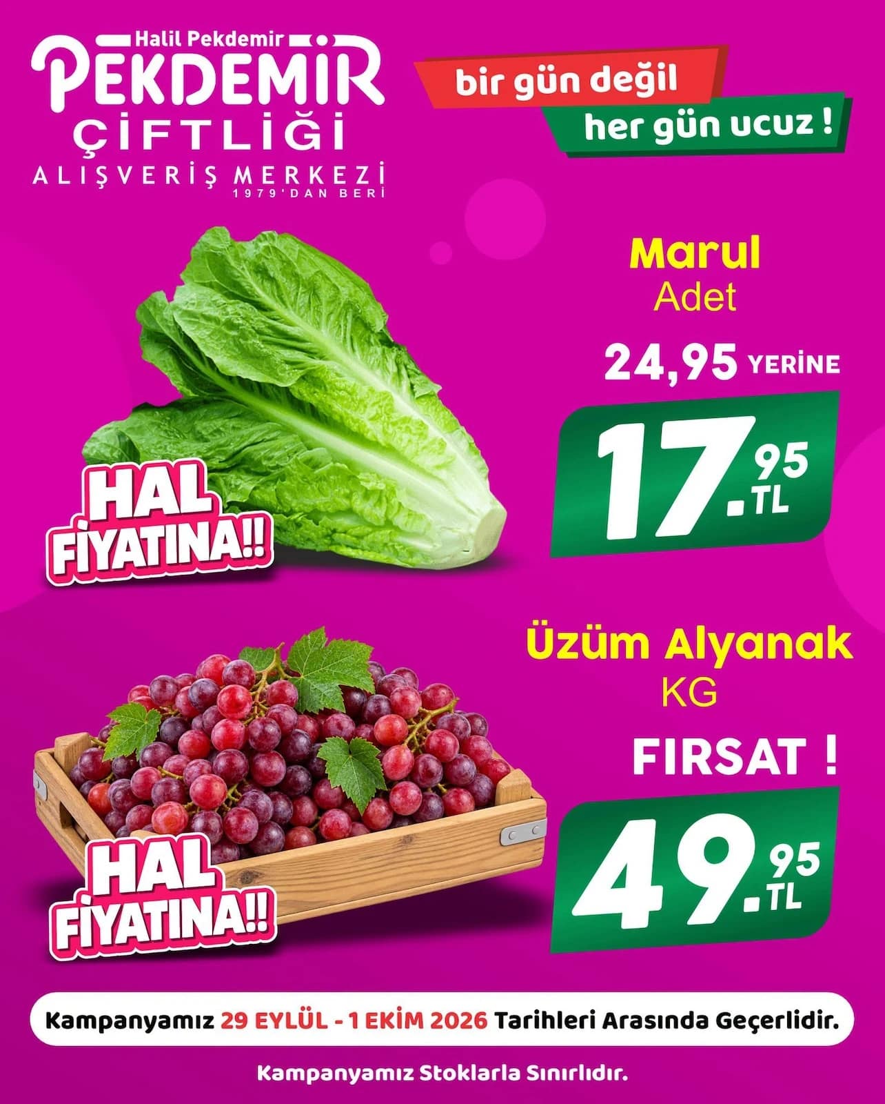 Pekdemir Market - Manav İndirimleri 29 Eylül - 01 Ekim 2026 - Sayfa 1
