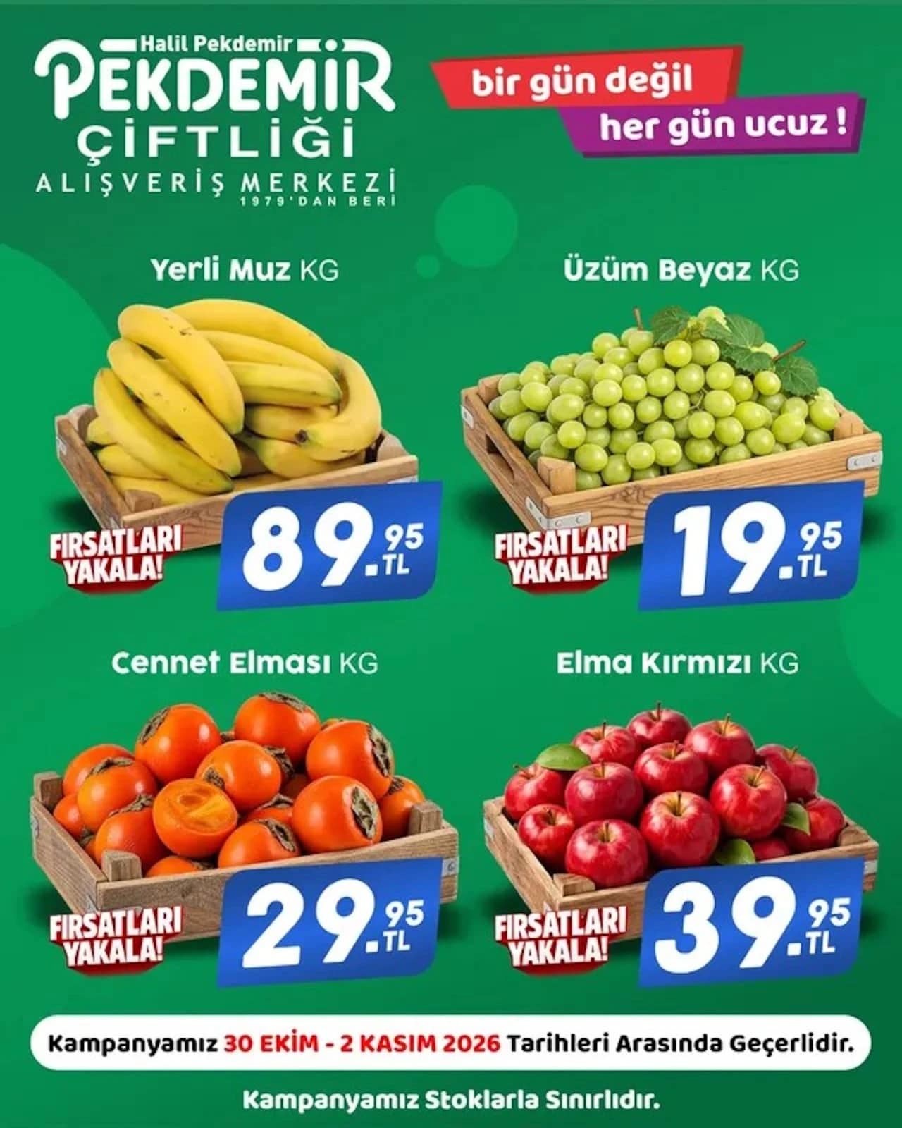 Pekdemir Market - Manav İndirim Broşürü 30 Ekim - 02 Kasım 2026 - Sayfa 1