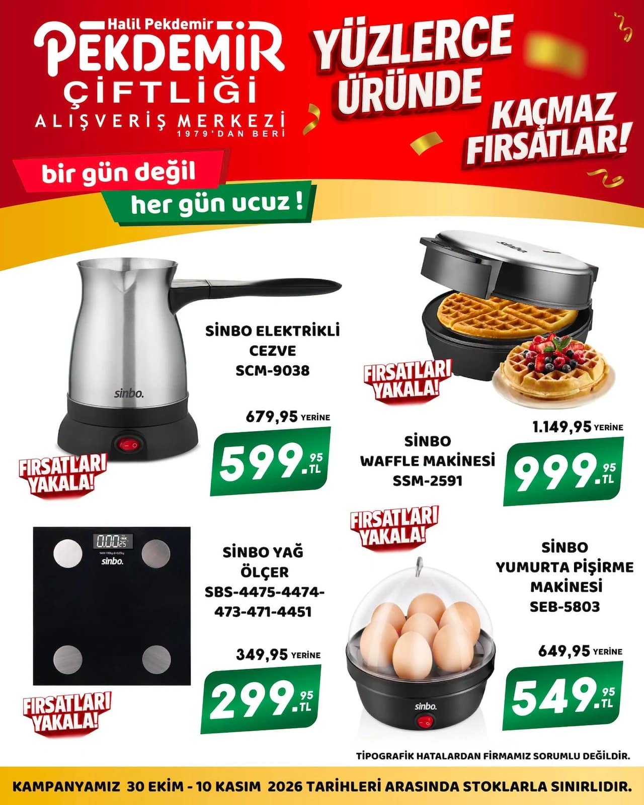 Pekdemir Market - İndirimli Ürünler 30 Ekim - 10 Kasım 2026 - Sayfa 1