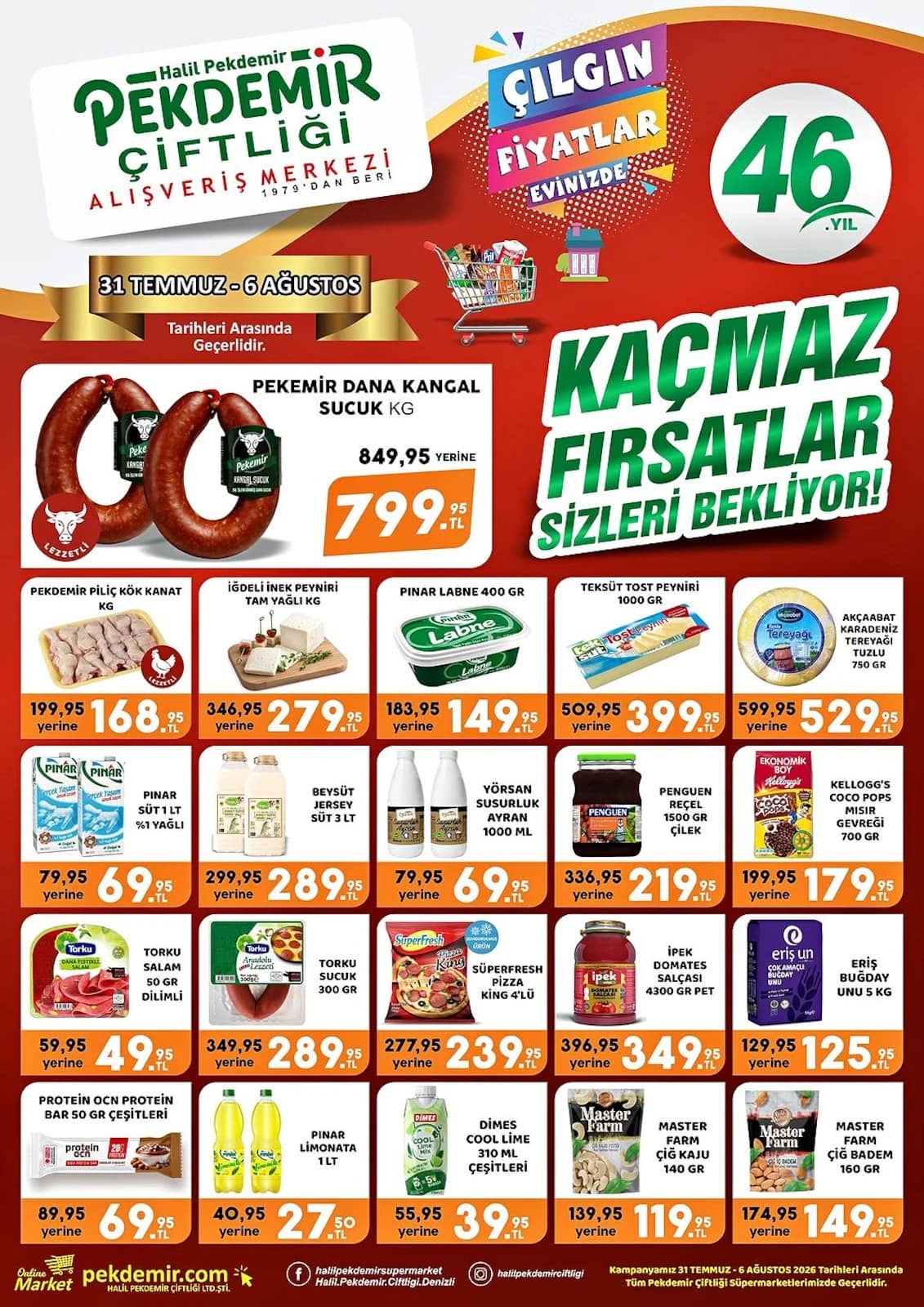 Pekdemir Market - İndirimli Ürünler 31 Temmuz - 06 Ağustos 2026 - Sayfa 1