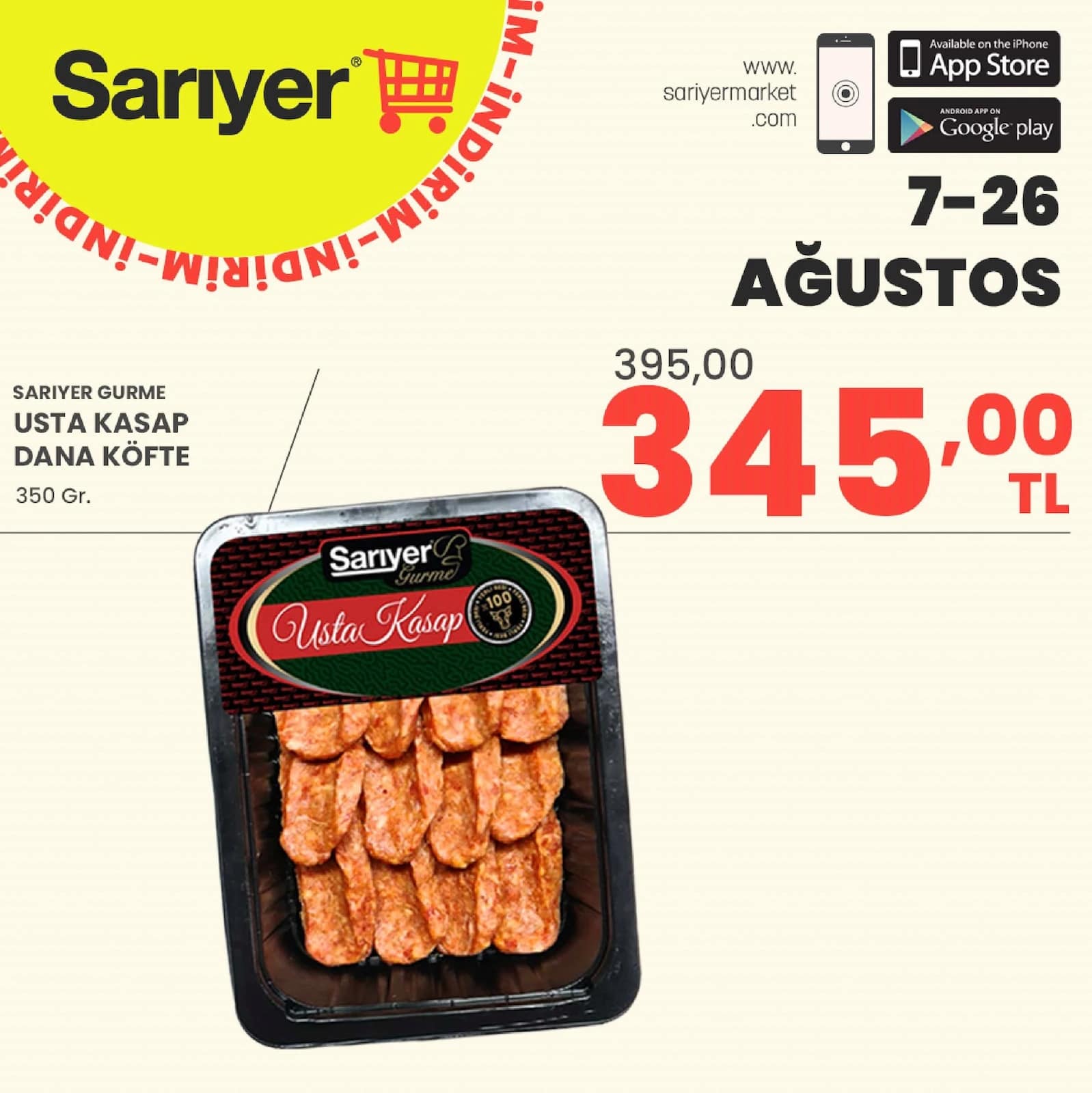 Sarıyer Market - İndirim Broşürü 07 - 26 Ağustos 2026 - Sayfa 1