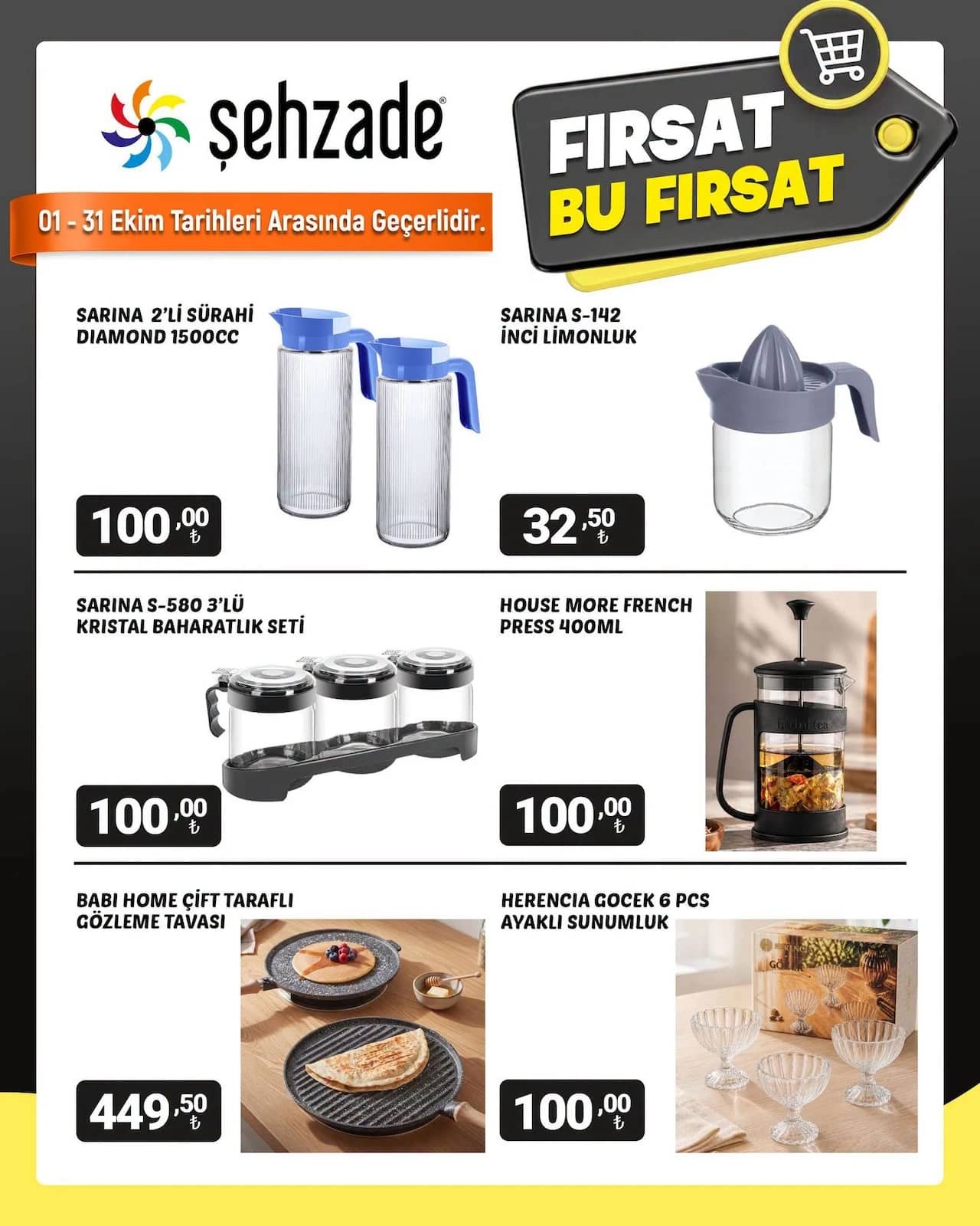 Şehzade Market - İndirim Broşürü 01 - 31 Ekim 2026 - Sayfa 1