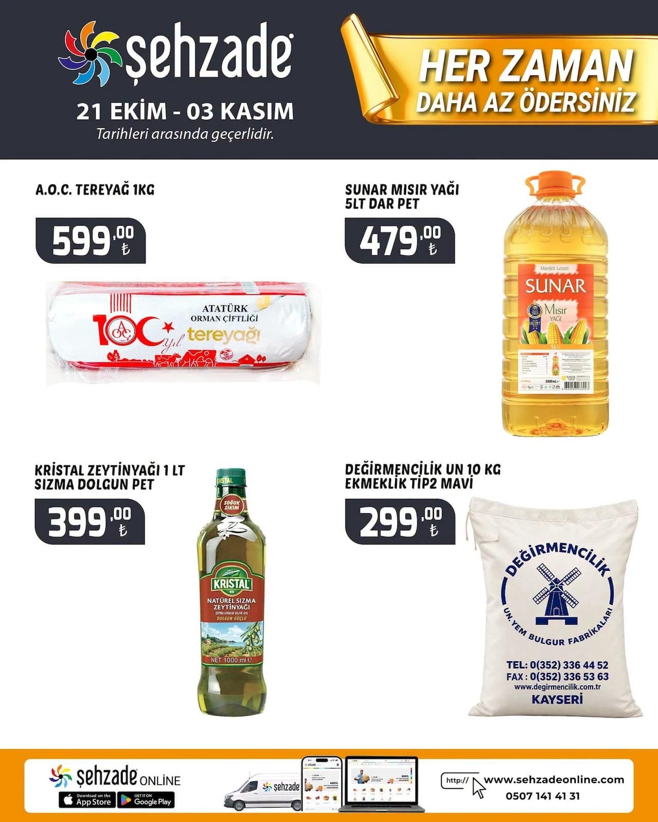 Şehzade Market - İndirim Broşürü 21 Ekim - 03 Kasım 2026 - Sayfa 1