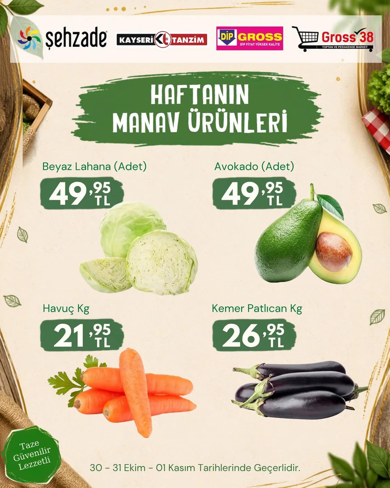 Şehzade Market - Manav İndirim Broşürü 30 Ekim - 01 Kasım 2026 - Sayfa 1