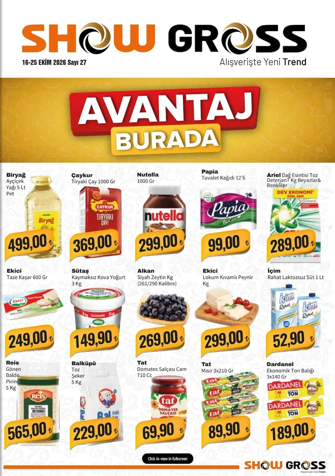 Show Gross - İndirim Broşürü 16 - 25 Ekim 2026 - Sayfa 1