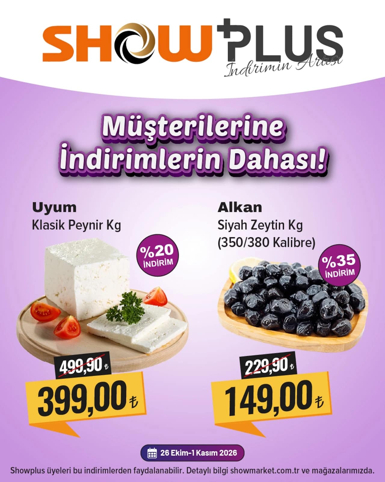 Show Market - İndirim Broşürü 26 Ekim - 01 Kasım 2026 - Sayfa 1