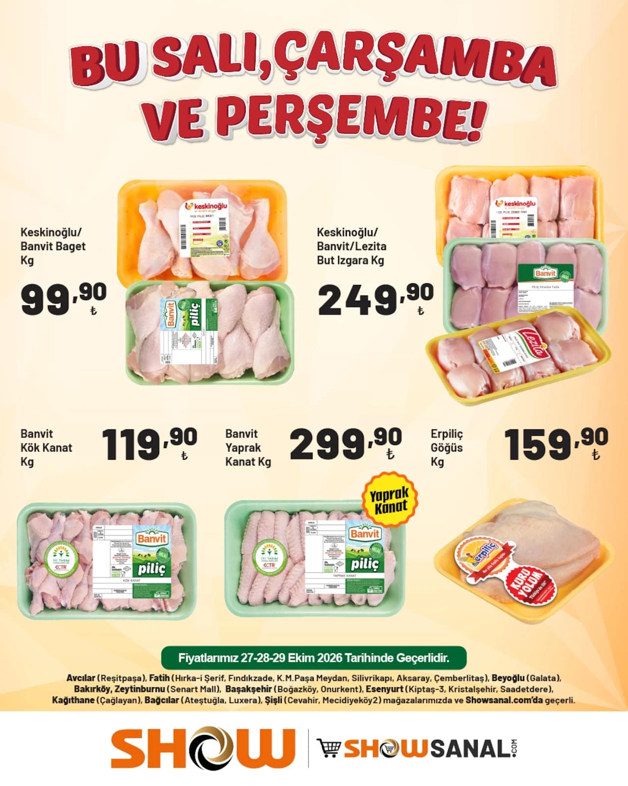 Show Market - Kasap İndirim Broşürü 27 - 29 Ekim 2026 - Sayfa 1