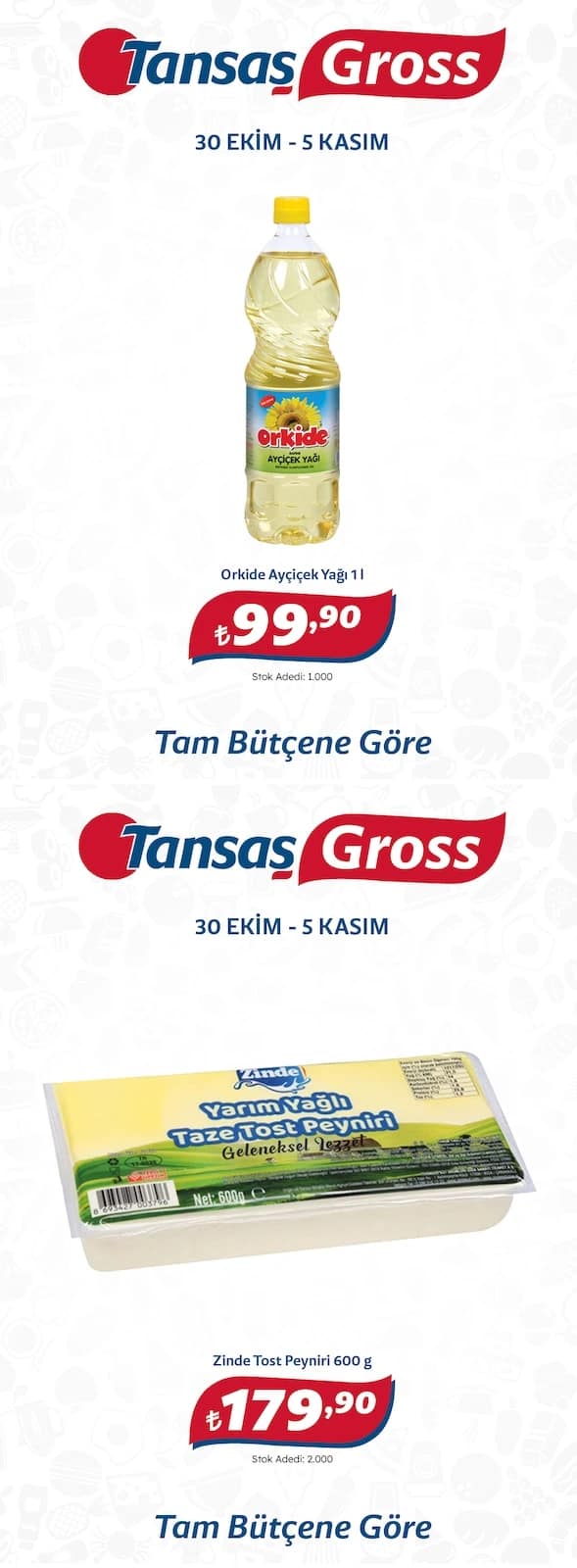 Tansaş Gross - İndirim Broşürü 30 Ekim - 05 Kasım 2026 - Sayfa 1