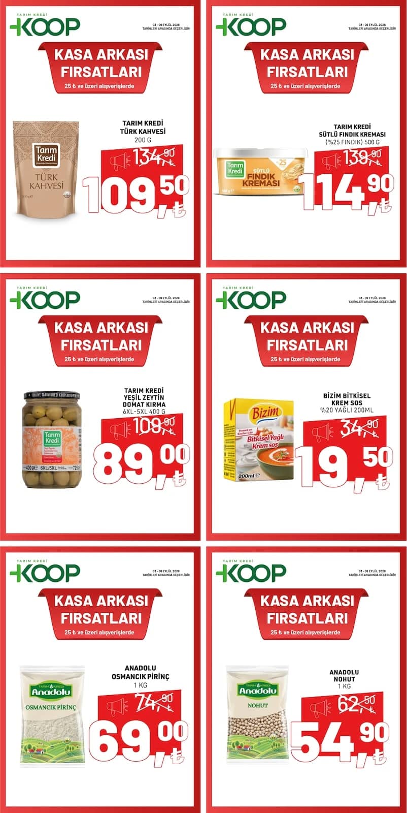 Tarım Kredi Kooperatif - İndirim Broşürü 03 - 09 Eylül 2026 - Sayfa 1