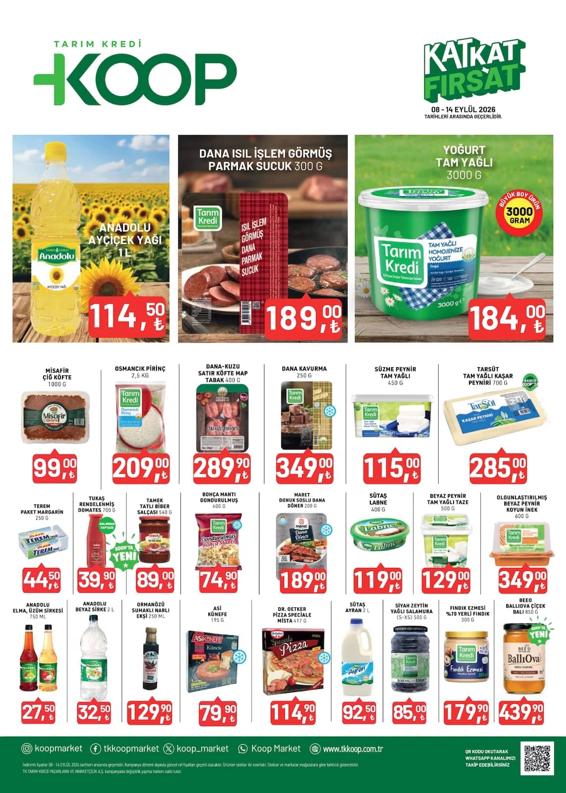 Tarım Kredi Kooperatif - İndirim Broşürü 08 - 14 Eylül 2026 - Sayfa 1