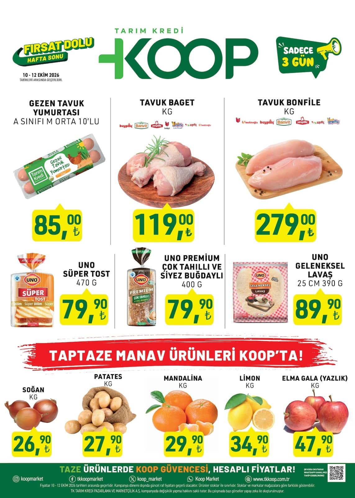 Tarım Kredi Kooperatif - Hafta Sonu İndirim Broşürü 10 - 12 Ekim 2026 - Sayfa 1