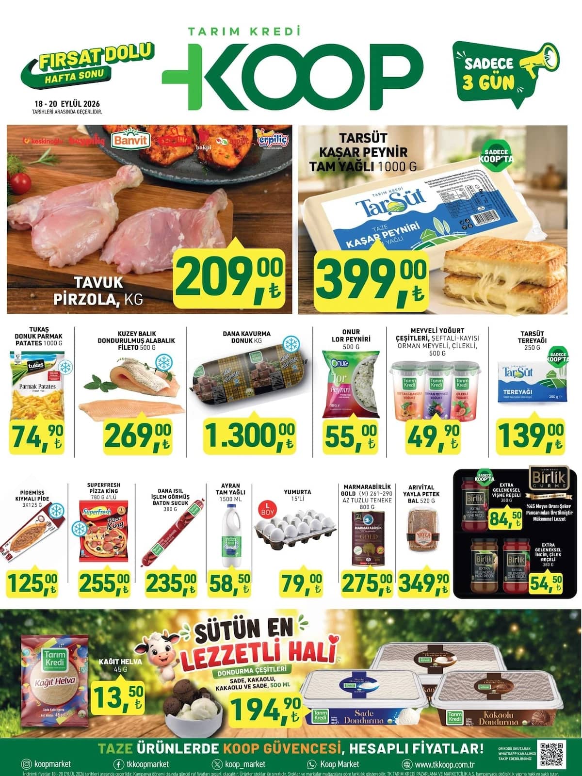 Tarım Kredi Kooperatif - Hafta Sonu İndirim Broşürü 18 - 20 Eylül 2026 - Sayfa 1