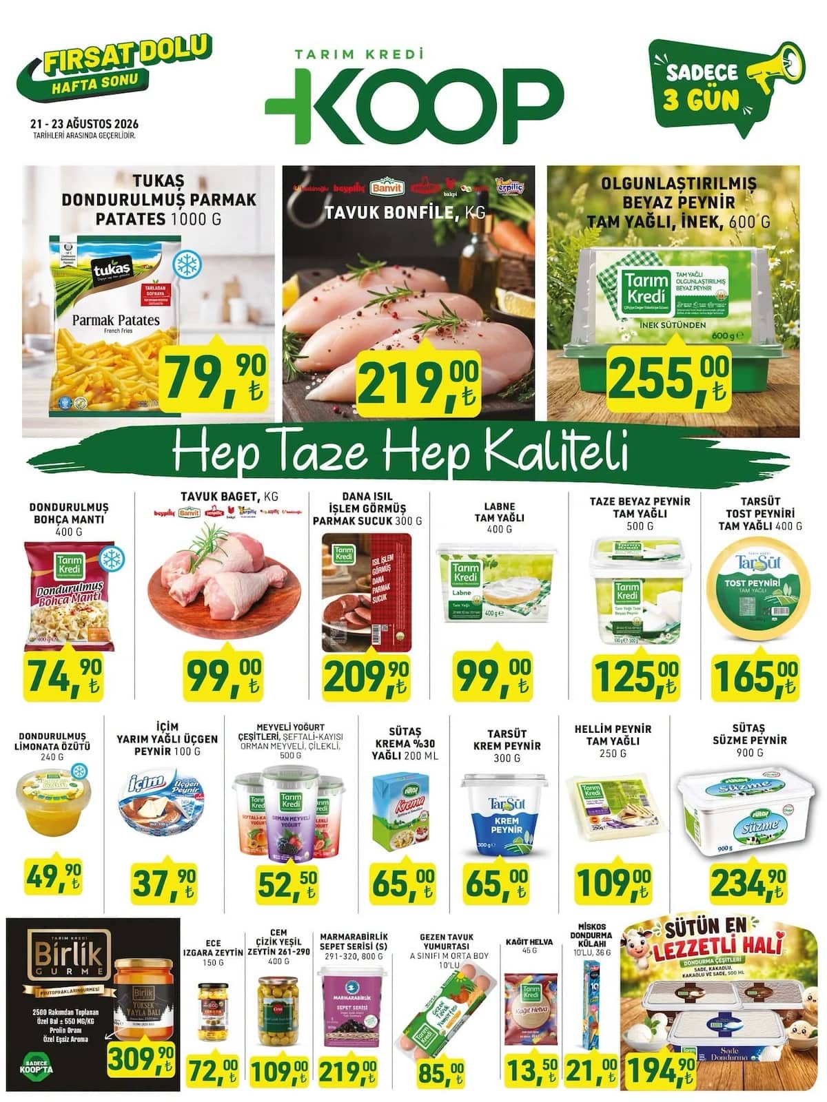 Tarım Kredi Kooperatif - Hafta Sonu İndirim Broşürü 21 - 23 Ağustos 2026 - Sayfa 1
