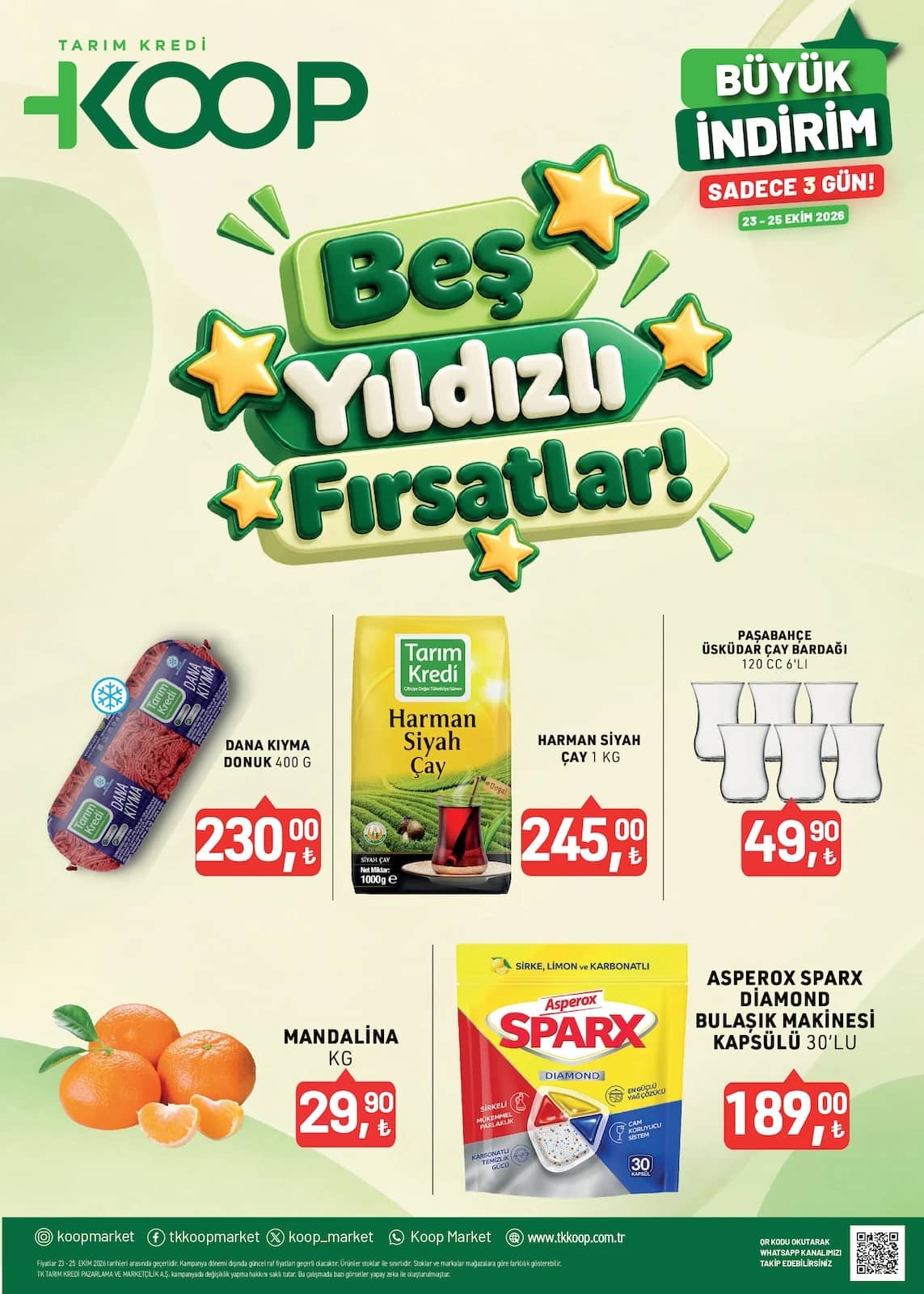 Tarım Kredi Kooperatif - İndirim Broşürü 23 - 25 Ekim 2026