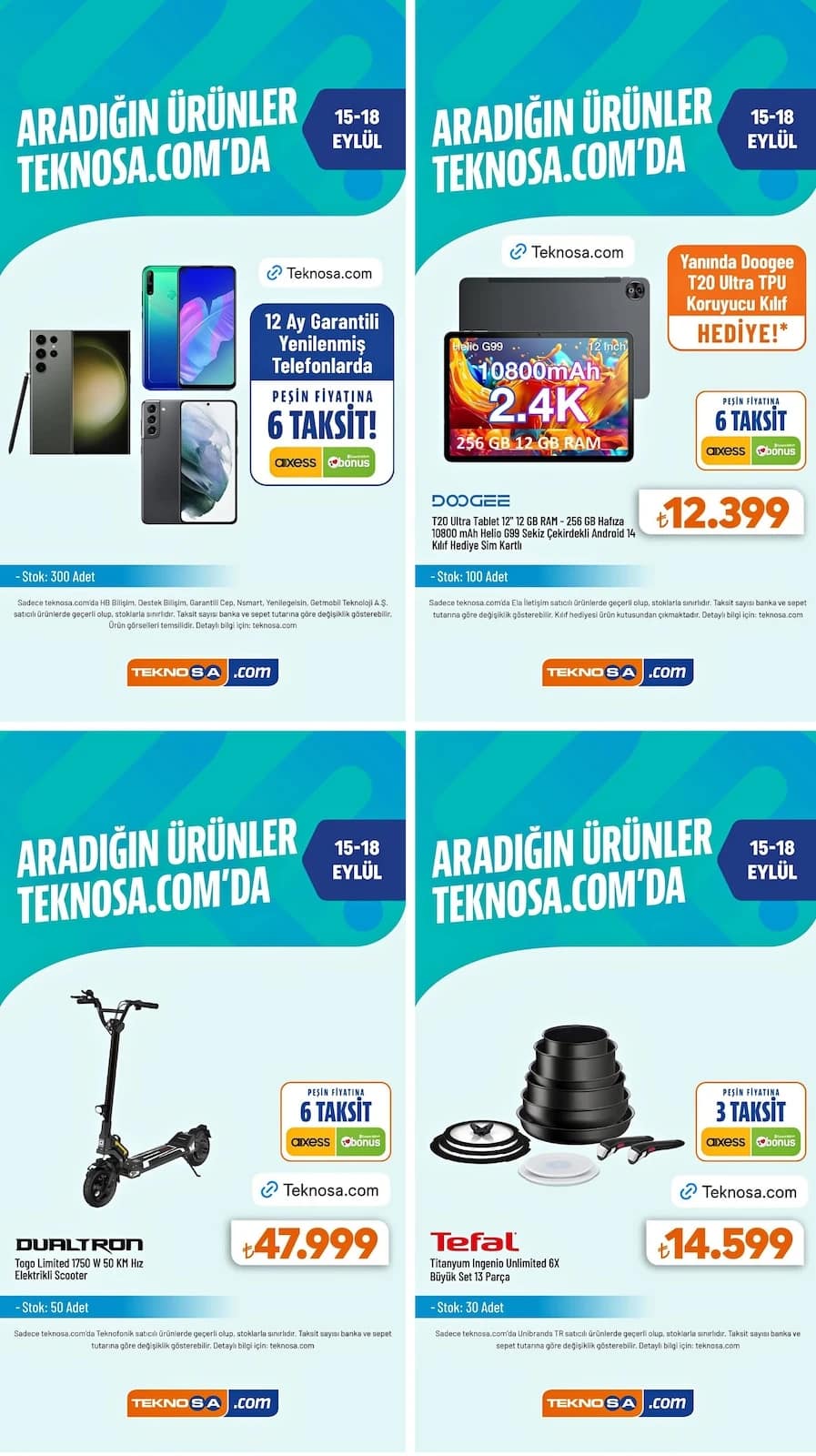 Teknosa - İndirim Broşürü 15 - 18 Eylül 2026 - Sayfa 1