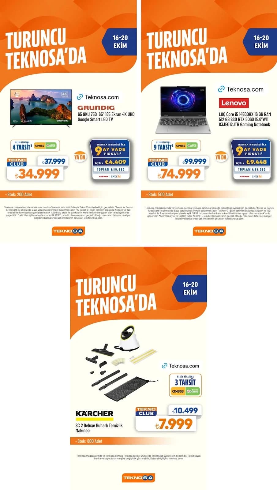 Teknosa - İndirim Broşürü 16 - 20 Ekim 2026 - Sayfa 1
