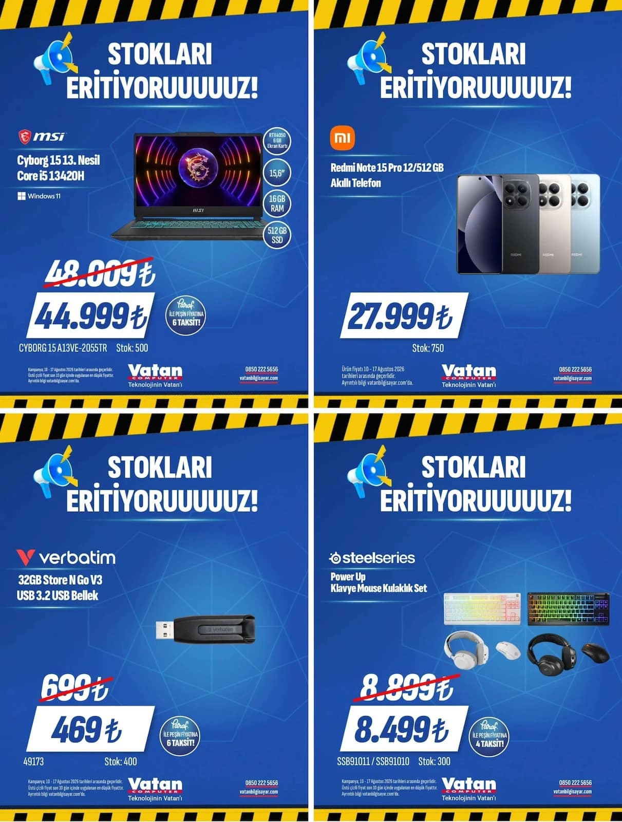 Vatan Bilgisayar - Instagram Post'u 10 - 17 Ağustos 2026 - Sayfa 1
