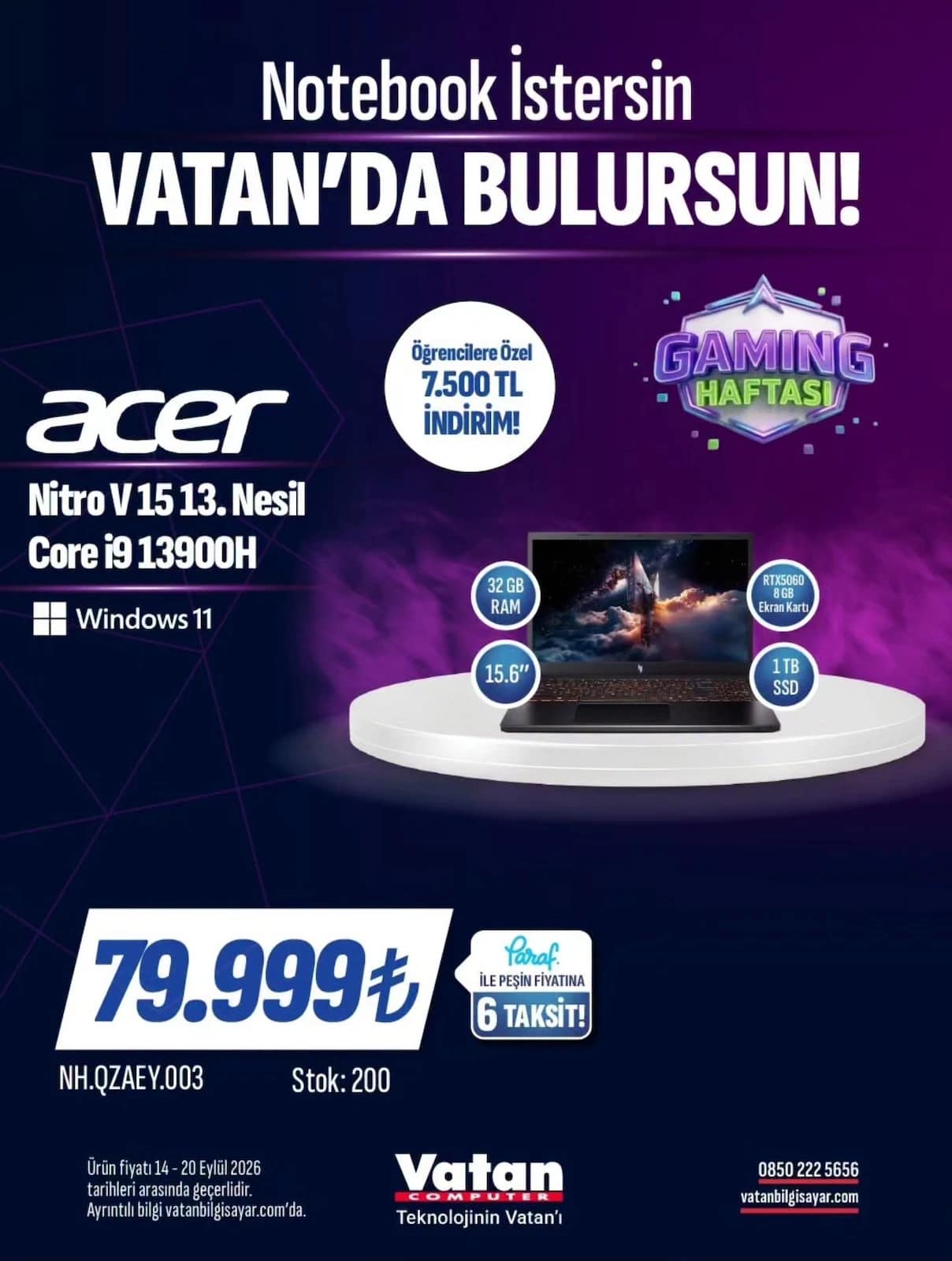 Vatan Bilgisayar - Facebook Paylaşımı 14 - 20 Eylül 2026 - Sayfa 1