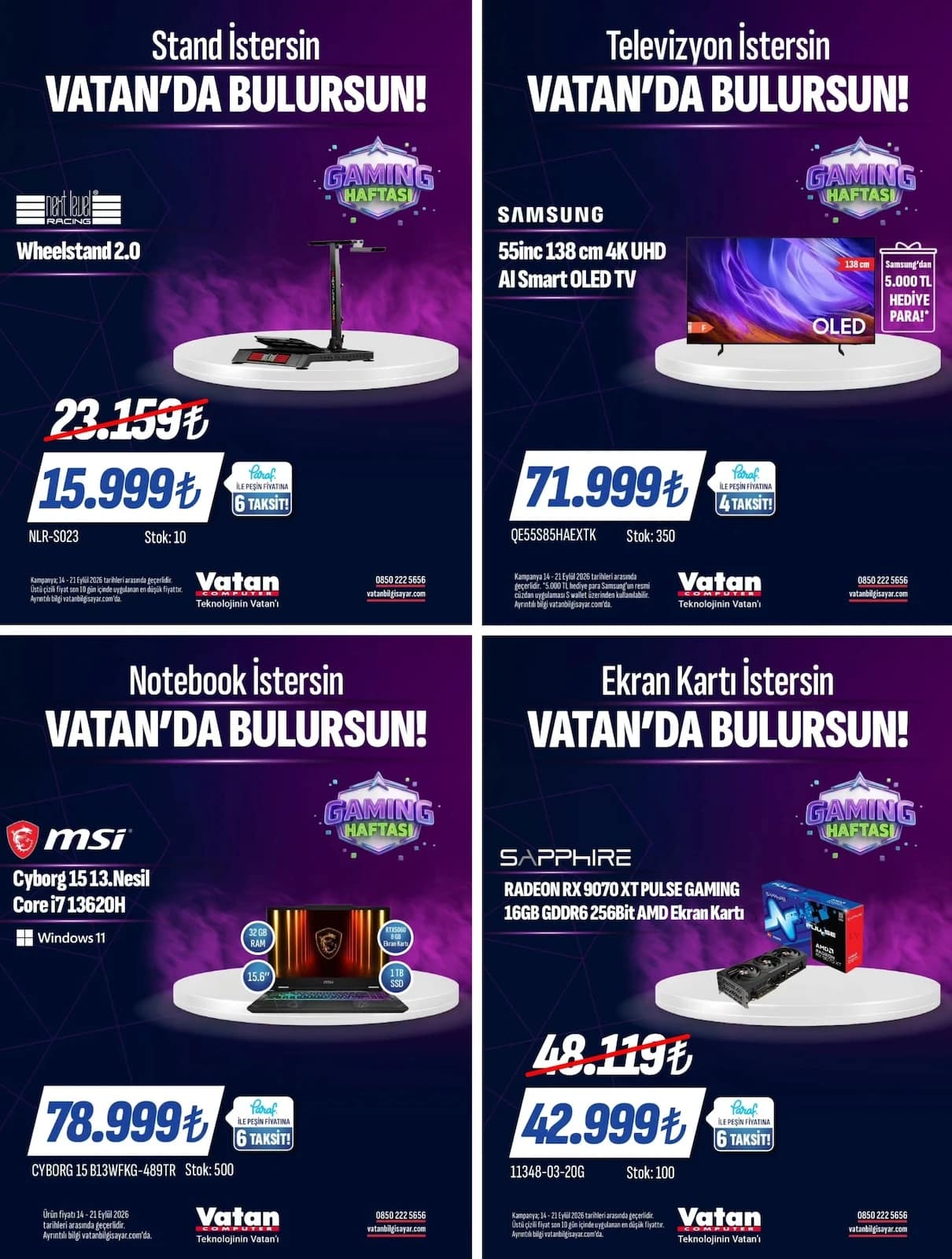 Vatan Bilgisayar - Instagram Post'u 14 - 21 Eylül 2026 - Sayfa 1