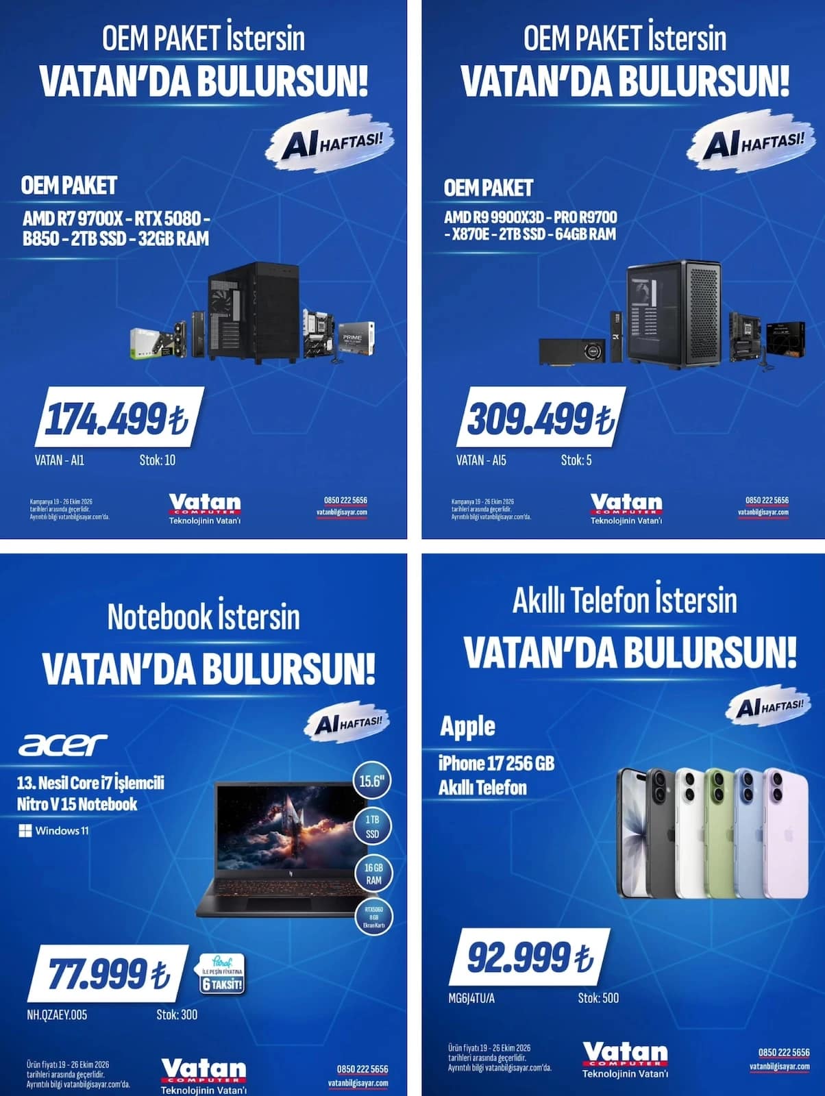 Vatan Bilgisayar - Instagram Post'u 19 - 26 Ekim 2026 - Sayfa 1