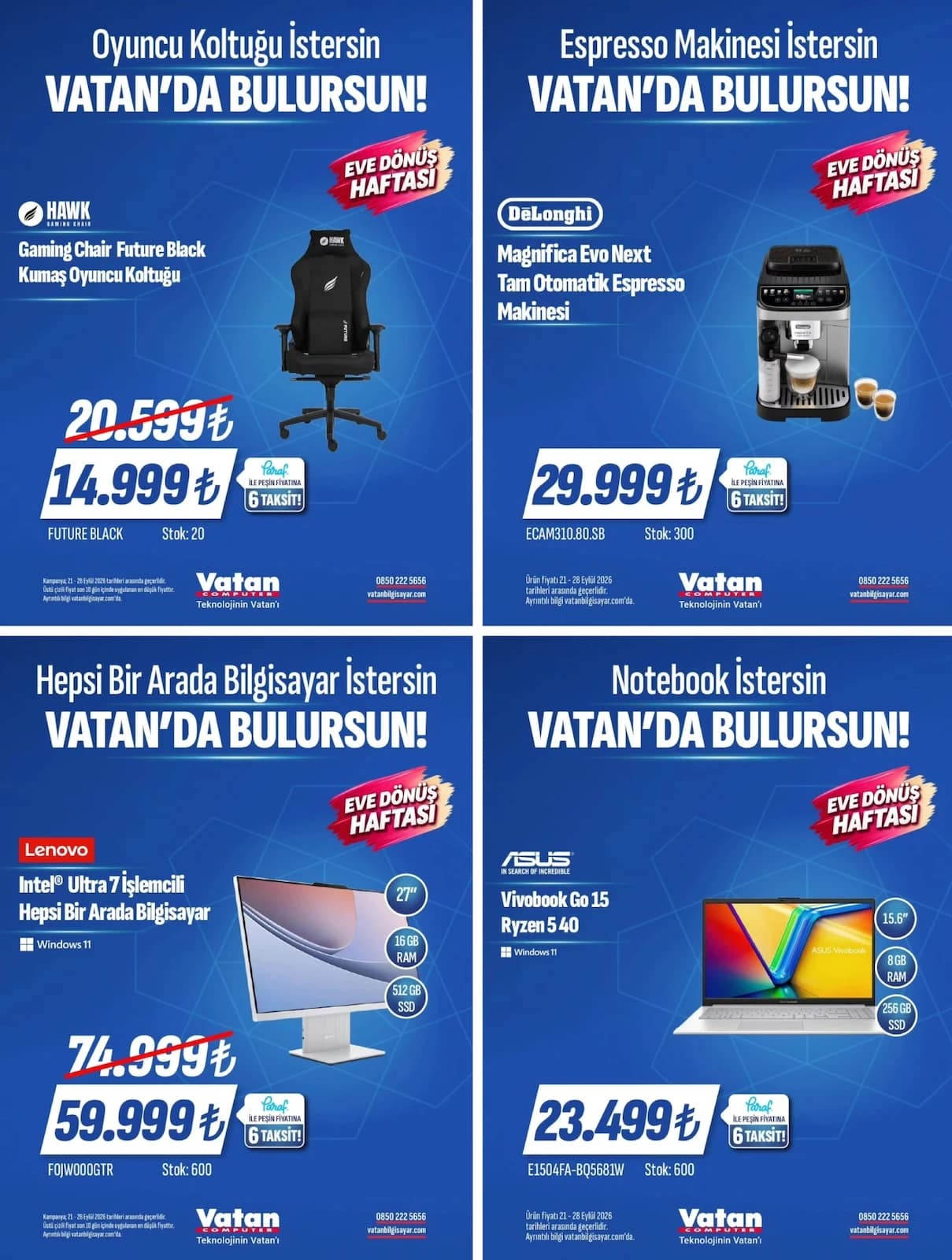 Vatan Bilgisayar - Instagram Post'u 21 - 28 Eylül 2026 - Sayfa 1
