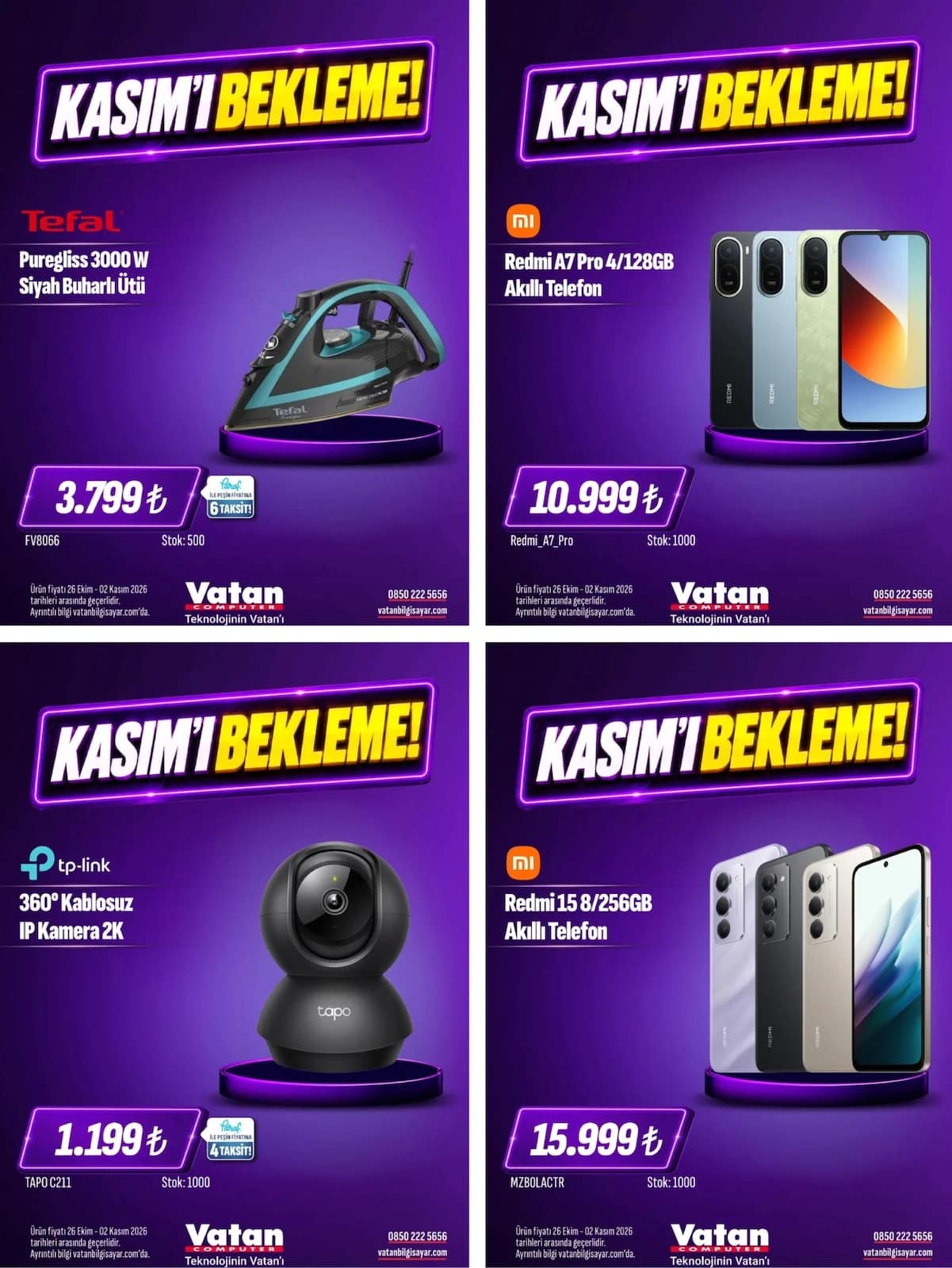 Vatan Bilgisayar - Facebook Paylaşımı 26 Ekim - 02 Kasım 2026 - Sayfa 1