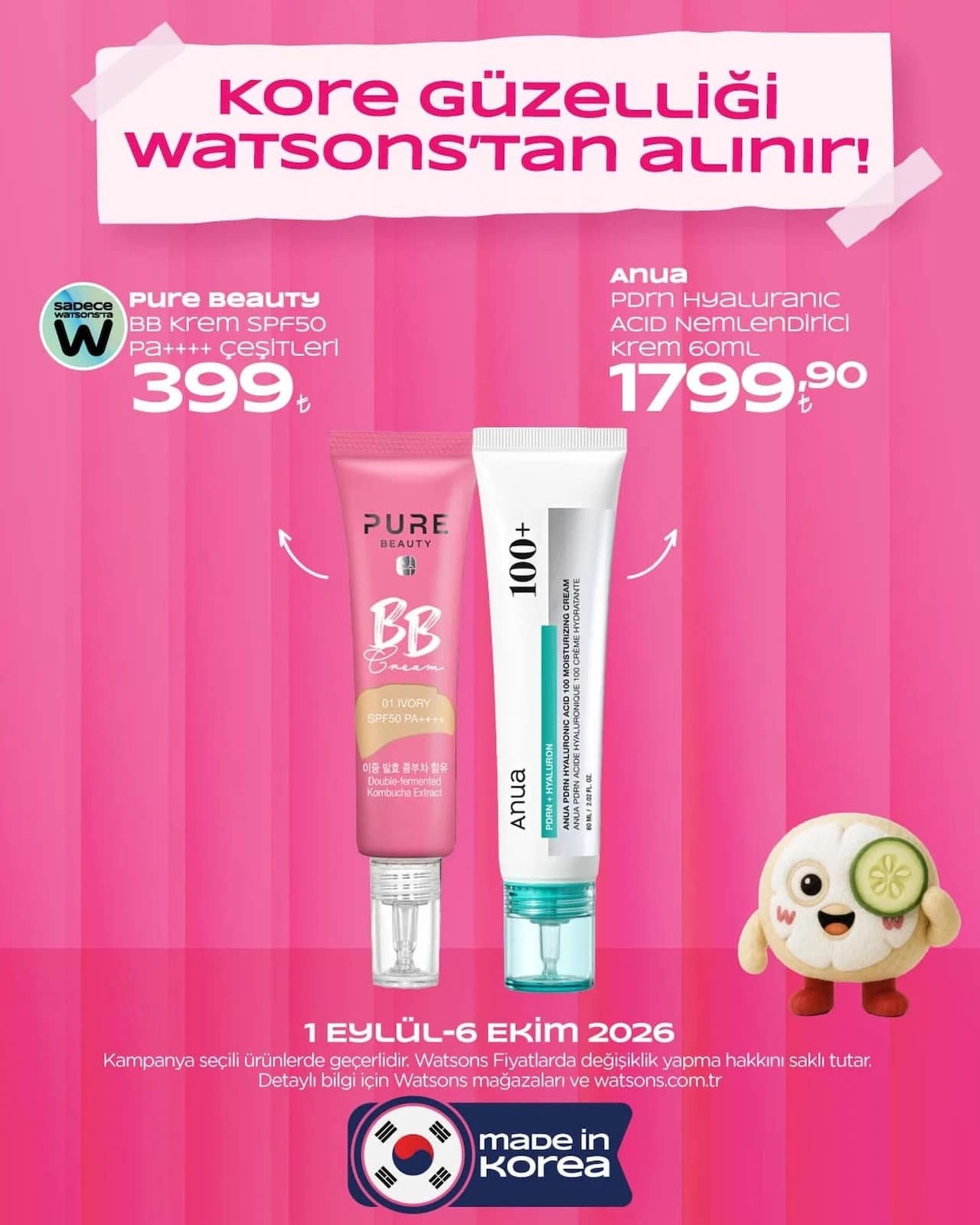 Watsons - Instagram Post'u 01 Eylül - 06 Ekim 2026 - Sayfa 1