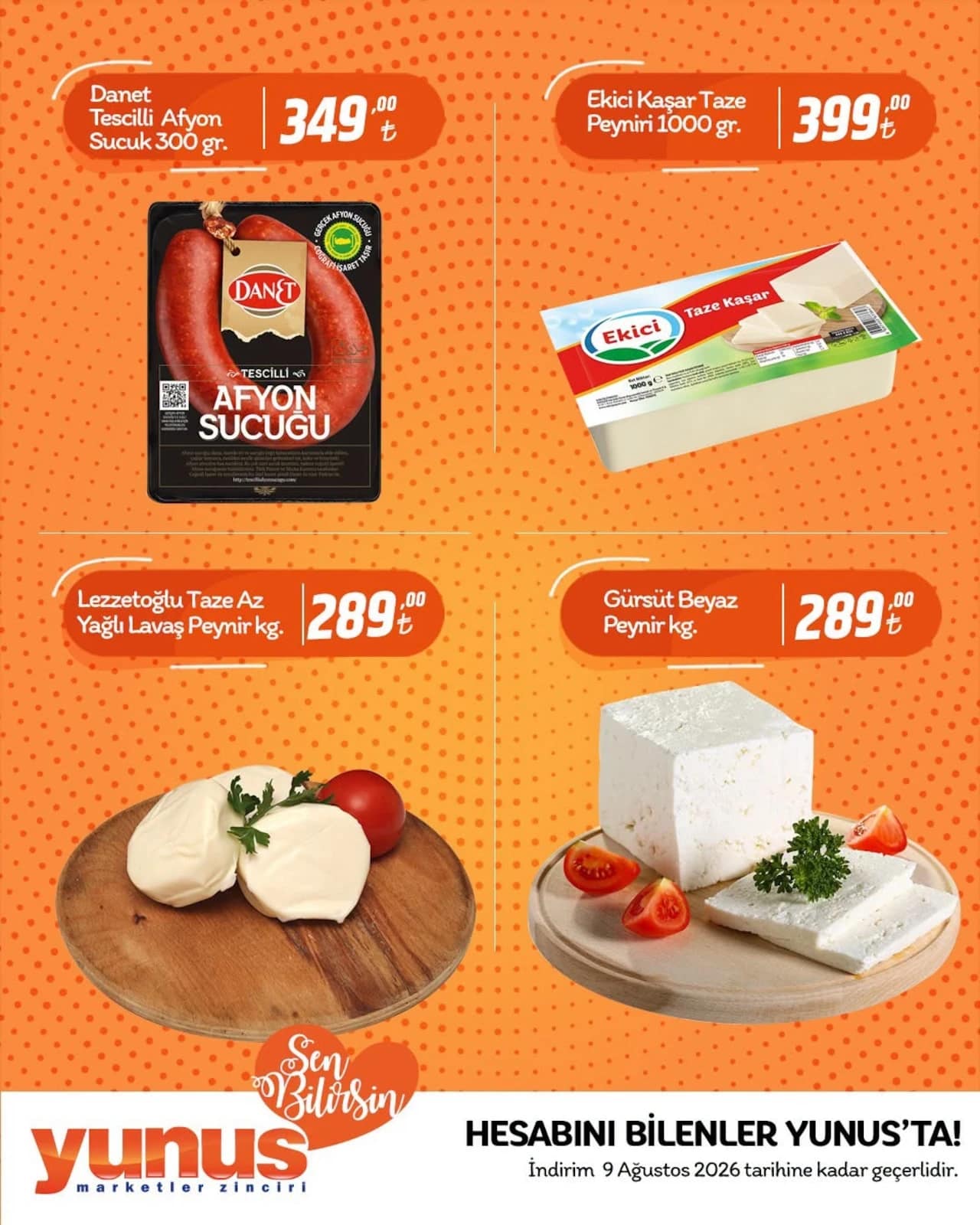 Yunus Market - Instagram Post'u 07 - 09 Ağustos 2026 - Sayfa 1