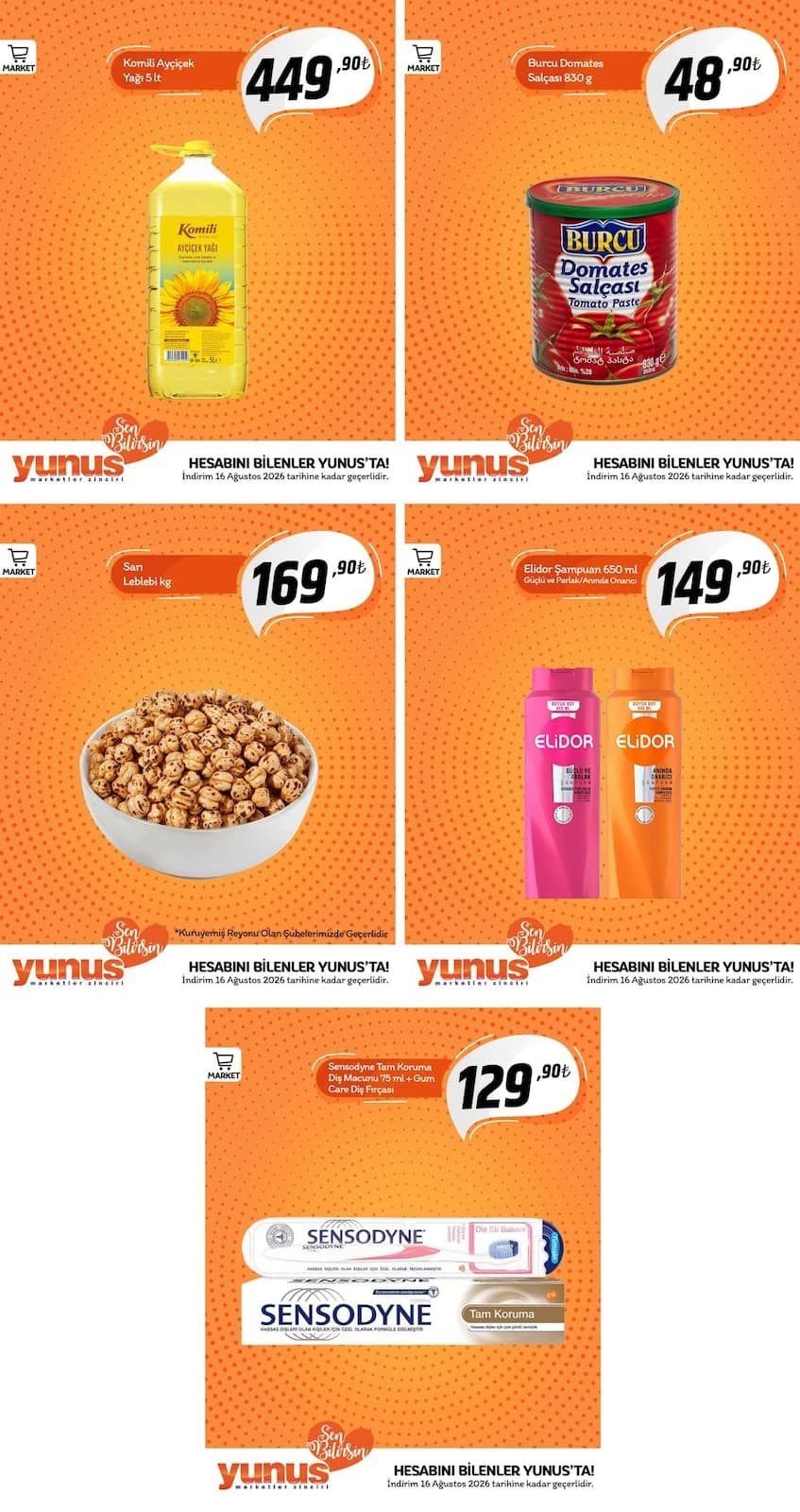 Yunus Market - Instagram Post'u 11 - 16 Ağustos 2026 - Sayfa 1