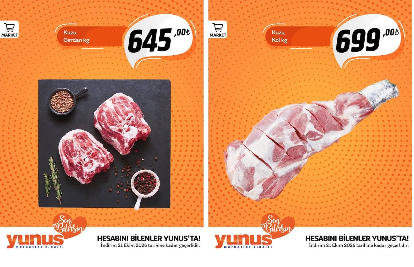 Yunus Market - Instagram Post'u 16 - 21 Ekim 2026 - Sayfa 1