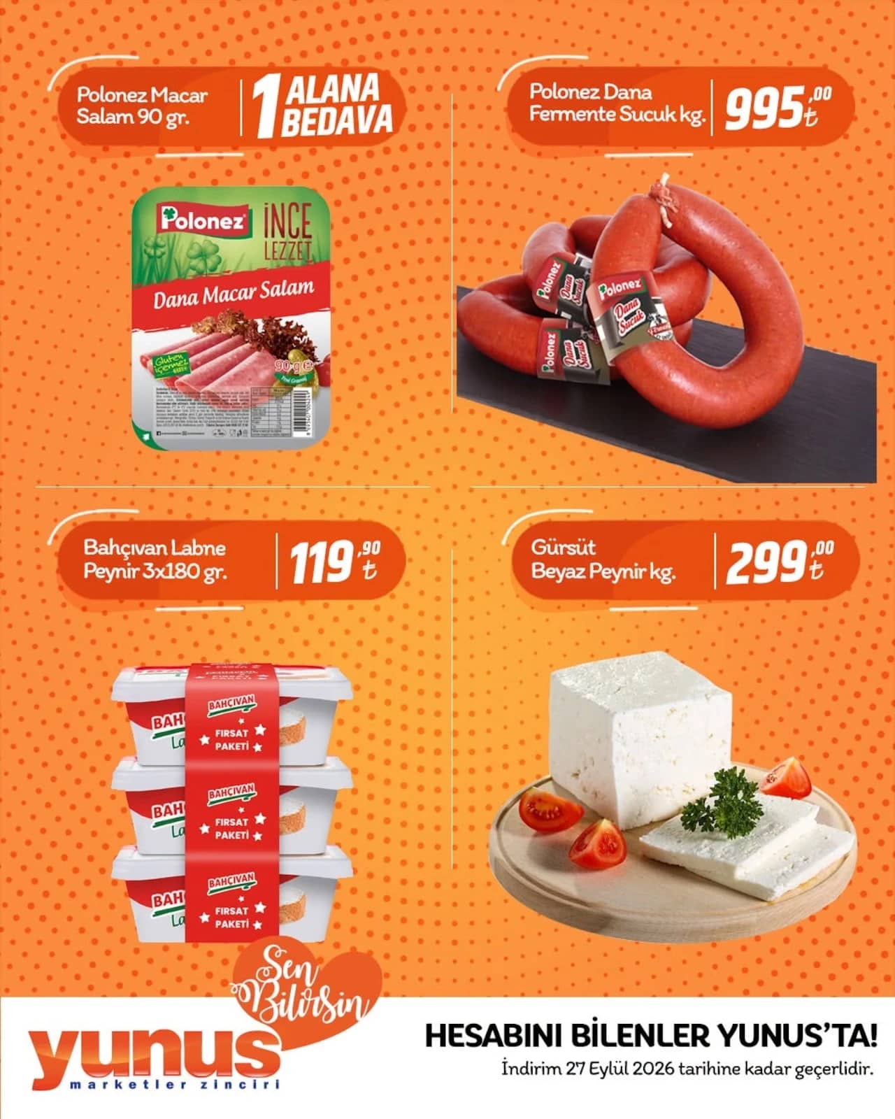 Yunus Market - Instagram Post'u 24 - 27 Eylül 2026 - Sayfa 1