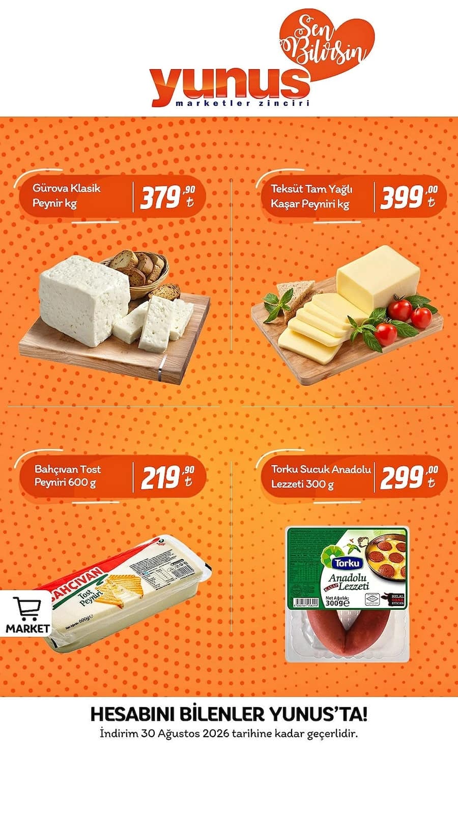 Yunus Market - Instagram Post'u 27 - 30 Ağustos 2026